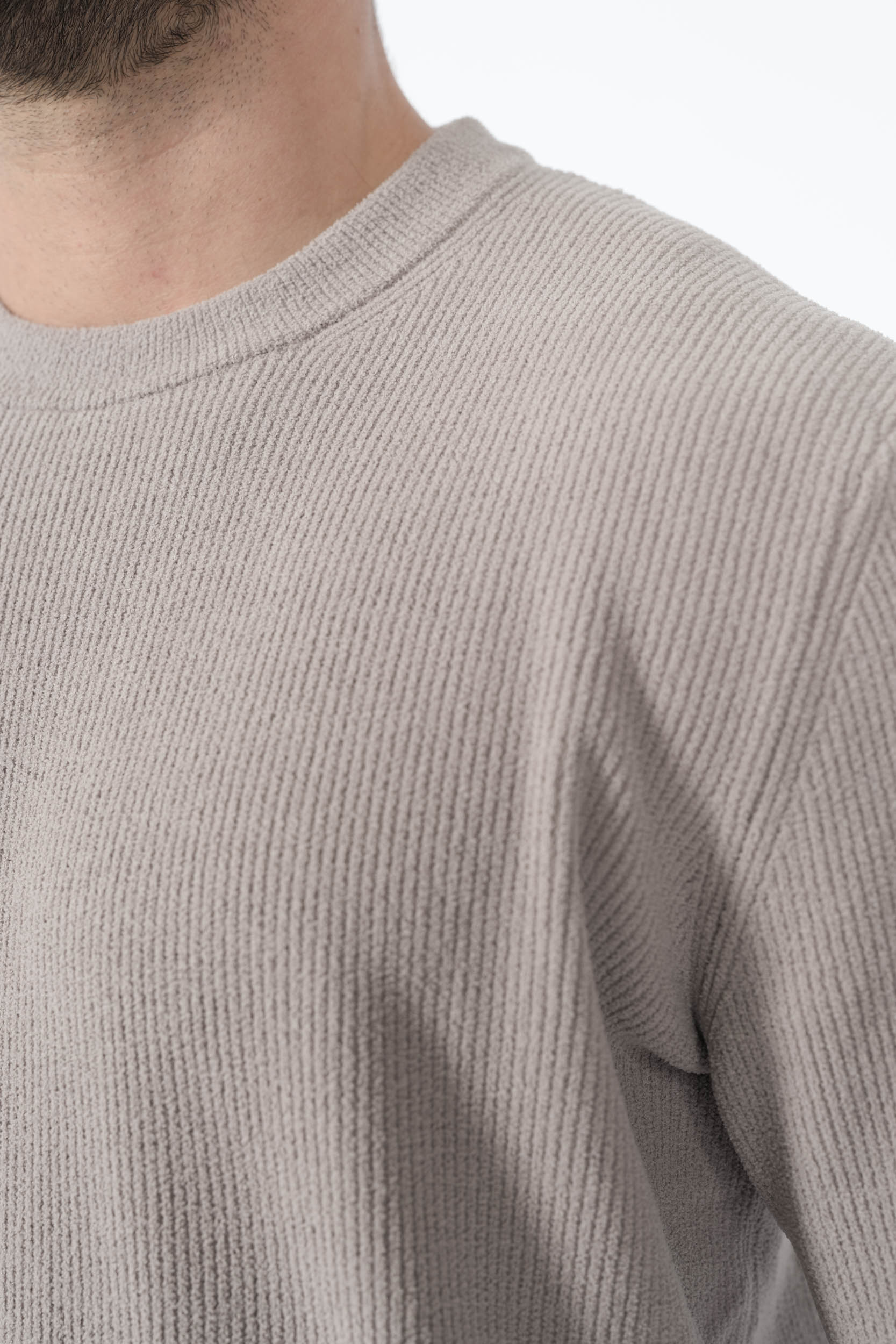  Image du produit PULL NN07 COL ROND EN MATIERE CHENILLE GRIS DANNY-364 - 6