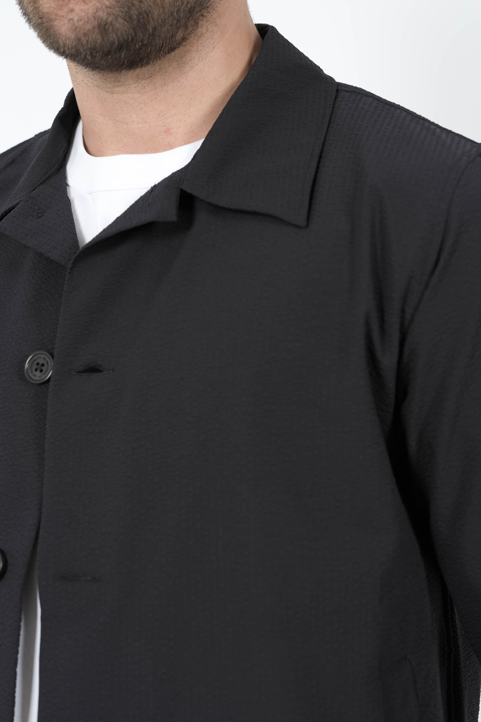 SURCHEMISE NN07 EN SEERSUCKER MARINE ZANDER1924-200