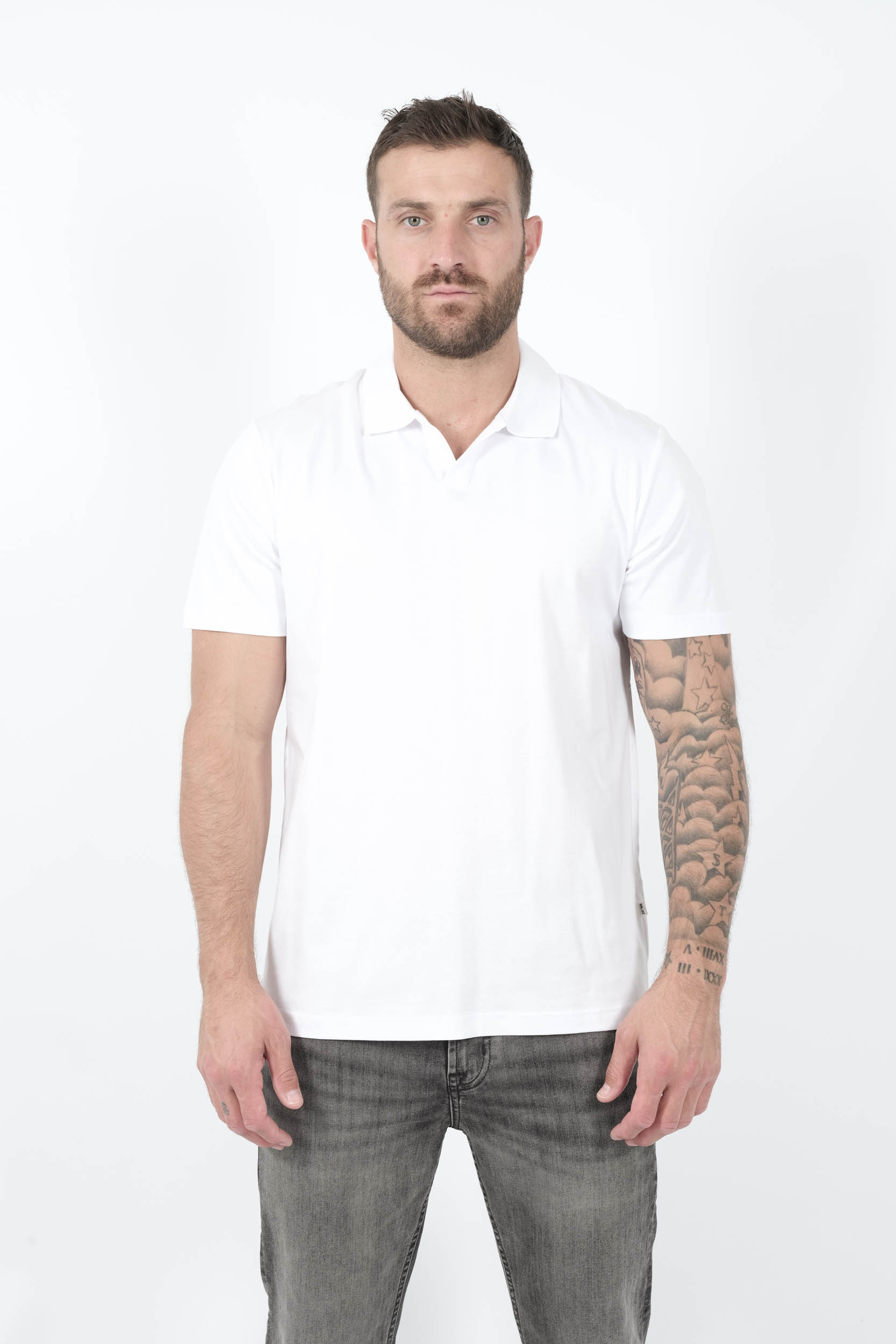  Image du produit POLO NN07 COL OUVERT BLANC - 3