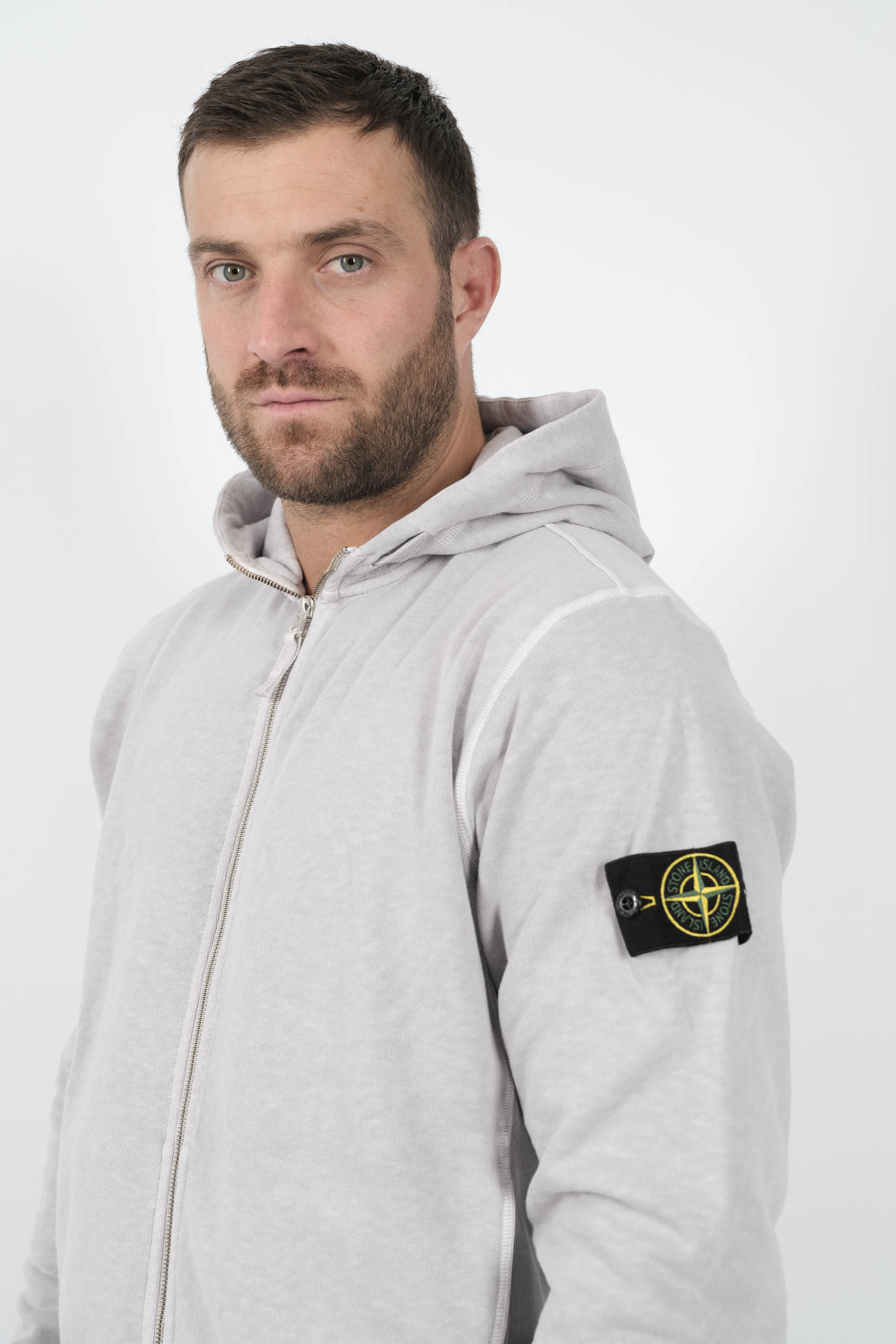  Image du produit SWEAT STONE ISLAND ZIPPE A CAPUCHE DELAVE VIOLET S156121S60-V0188 - 2
