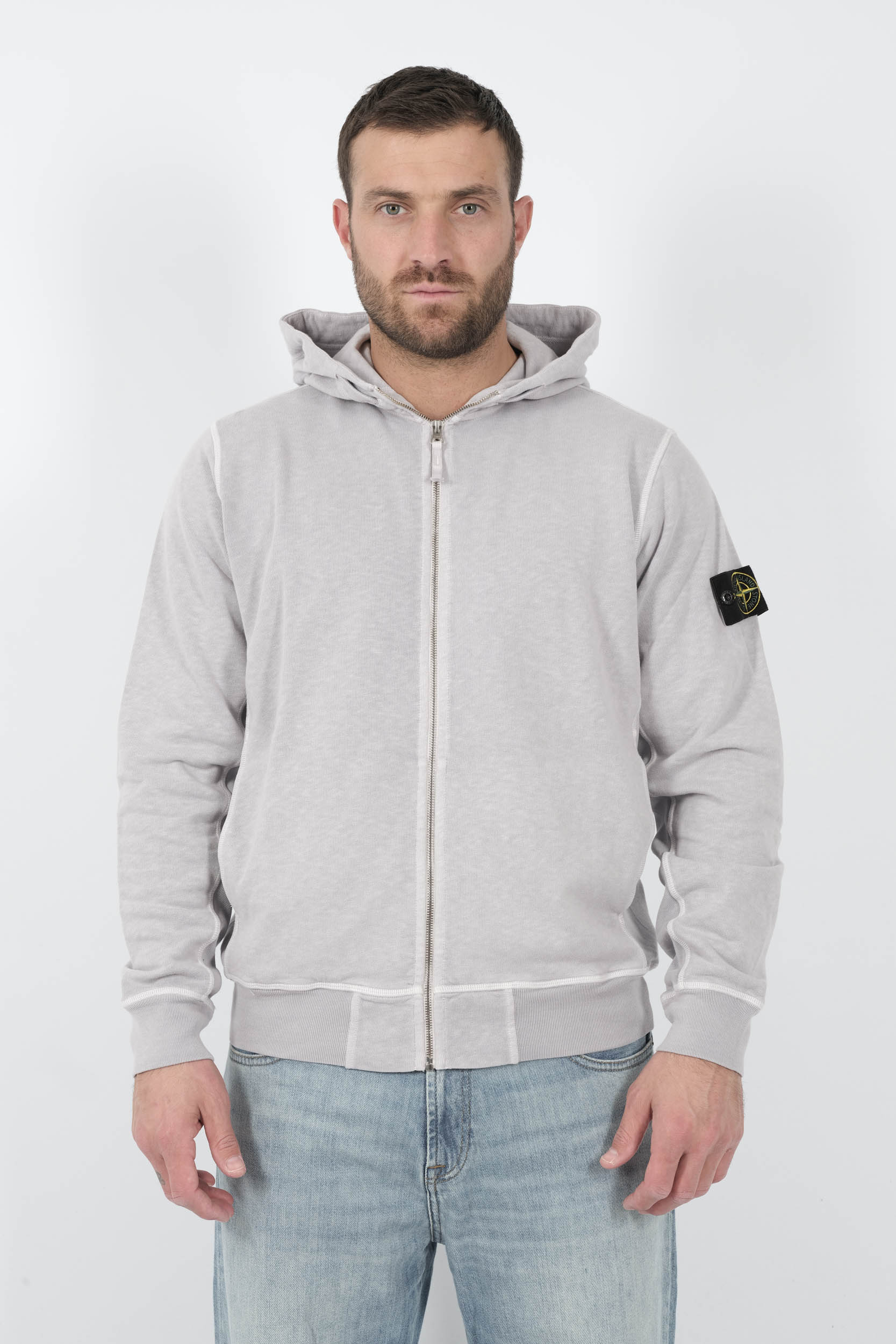  Image du produit SWEAT STONE ISLAND ZIPPE A CAPUCHE DELAVE VIOLET S156121S60-V0188 - 3