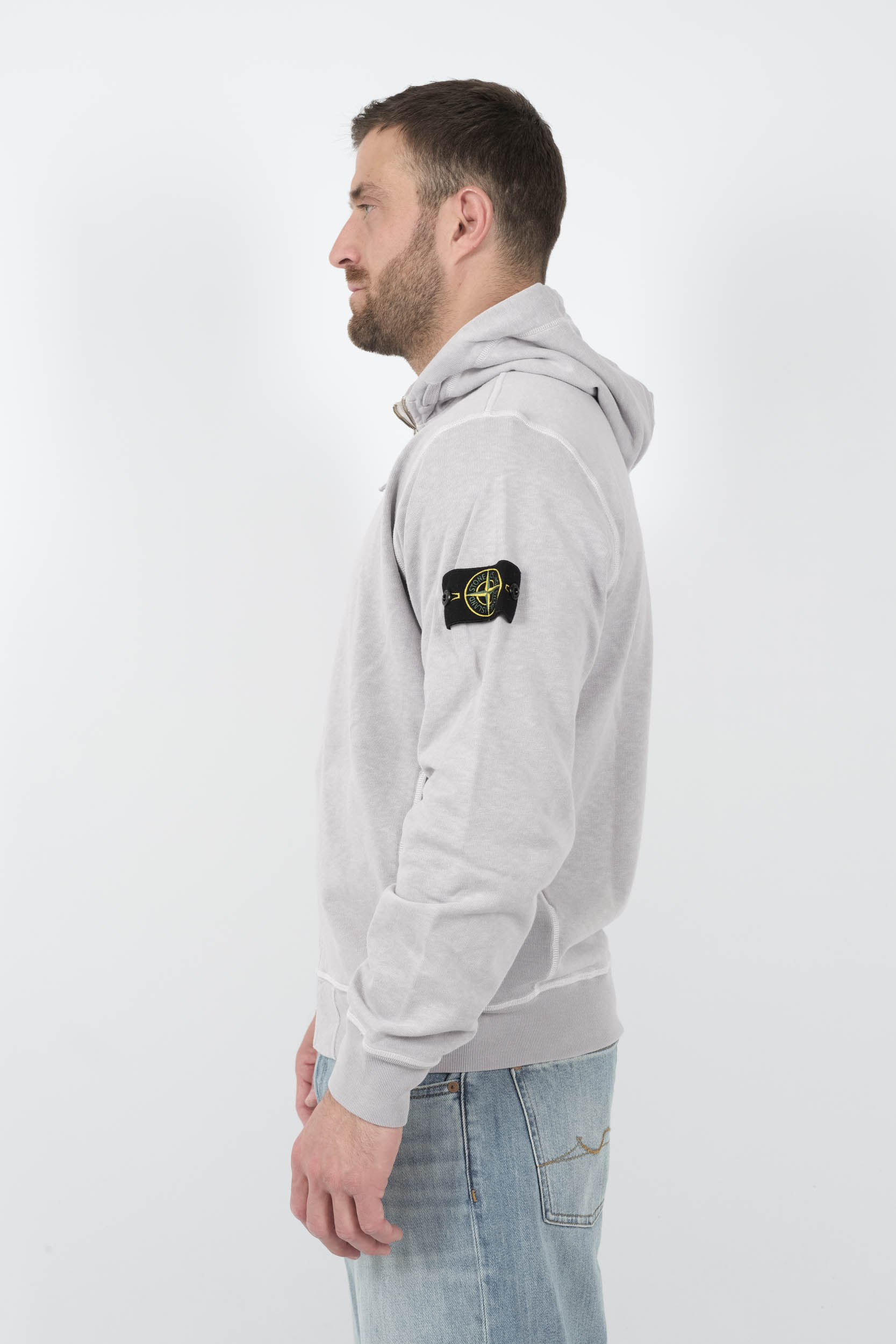  Image du produit SWEAT STONE ISLAND ZIPPE A CAPUCHE DELAVE VIOLET S156121S60-V0188 - 4