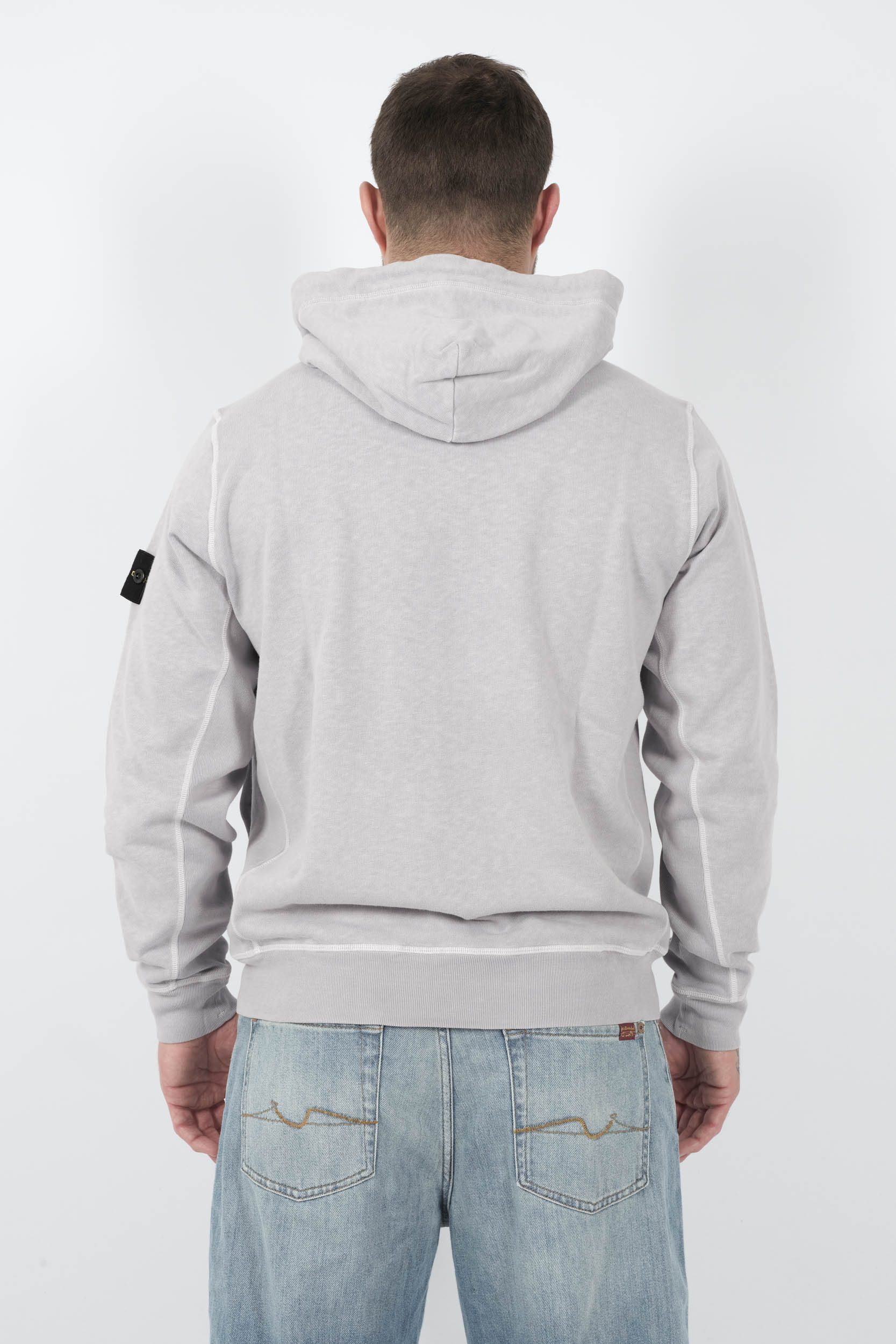  Image du produit SWEAT STONE ISLAND ZIPPE A CAPUCHE DELAVE VIOLET S156121S60-V0188 - 5