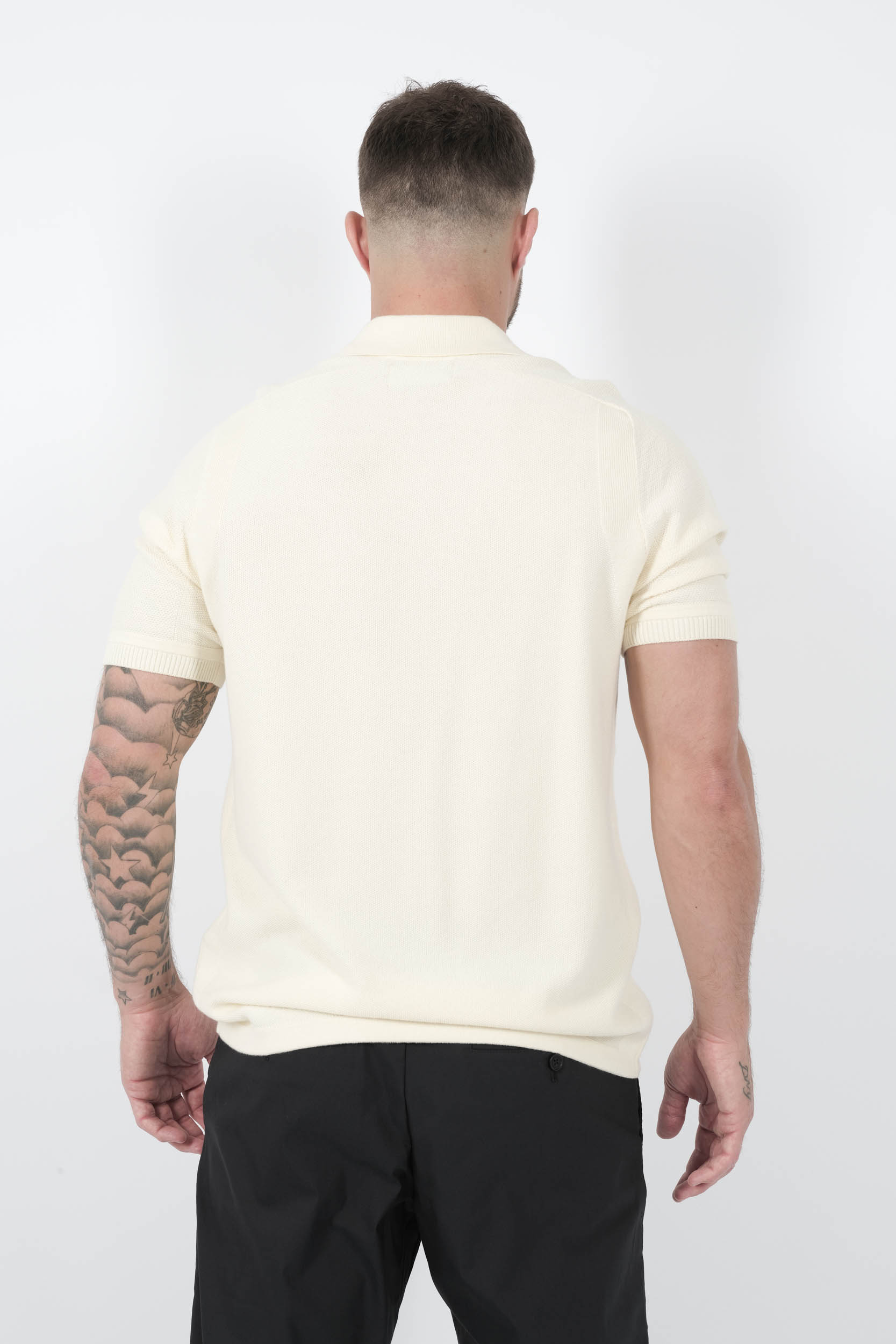  Image du produit POLO STONE ISLAND EN MAILLE ECRU S155133SB5-V0093 - 5