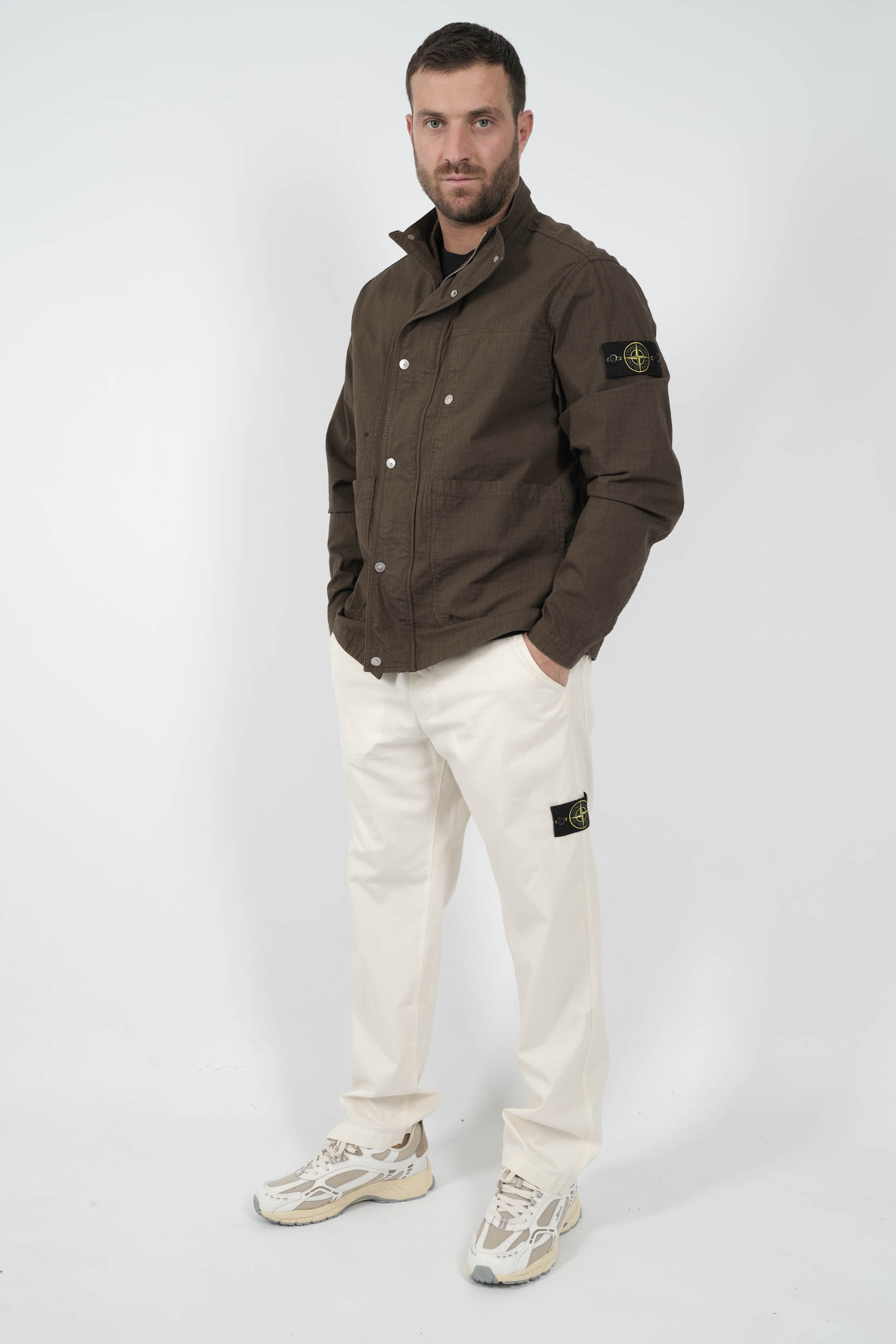  Image du produit VESTE STONE ISLAND MOTIF QUADRILLE KAKI S154144S63-V0054 - 2
