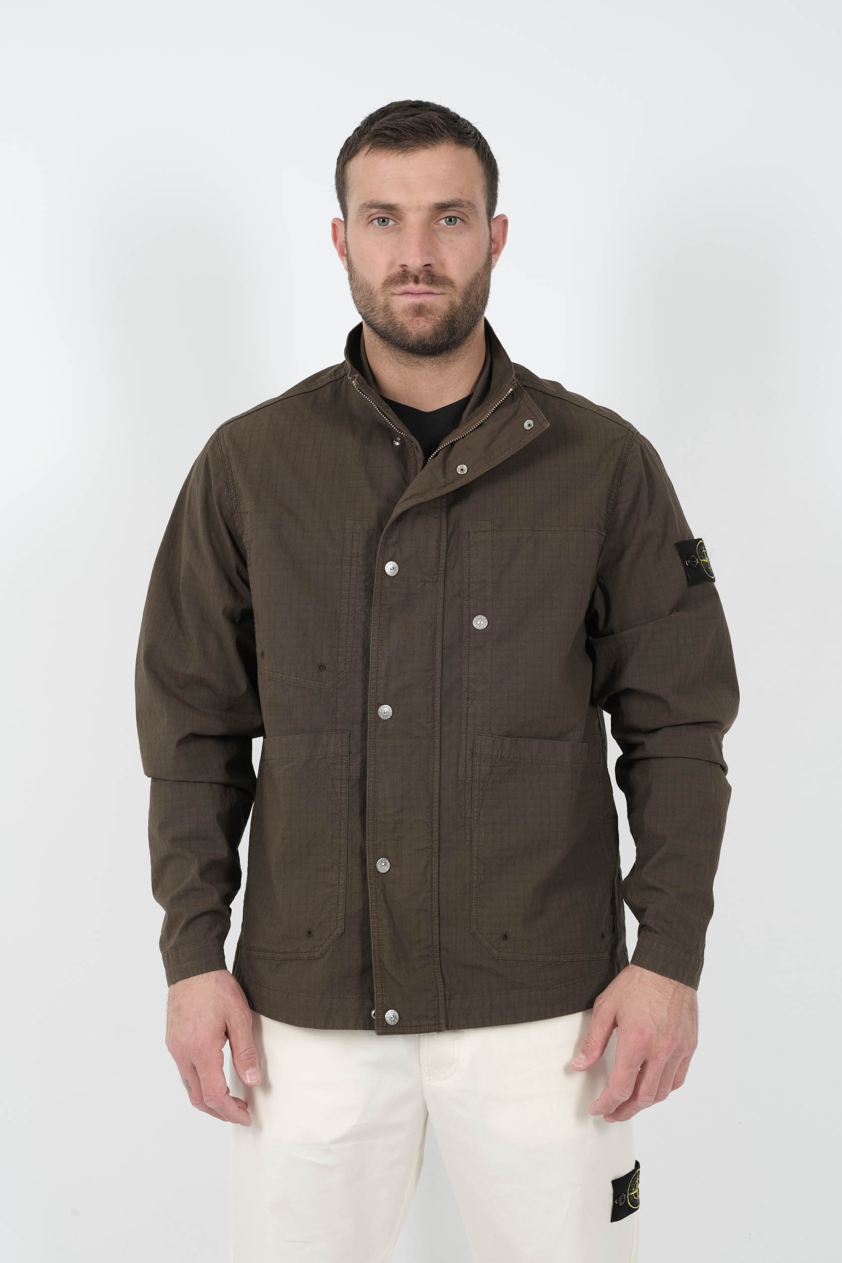  Image du produit VESTE STONE ISLAND MOTIF QUADRILLE KAKI S154144S63-V0054 - 3