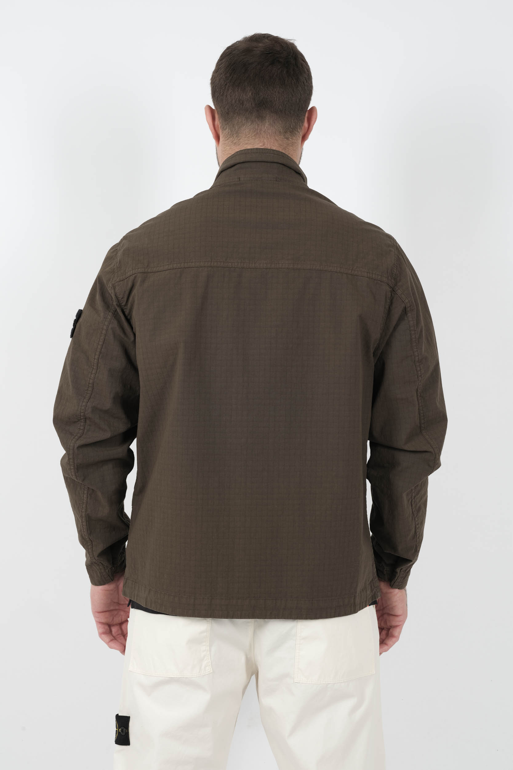  Image du produit VESTE STONE ISLAND MOTIF QUADRILLE KAKI S154144S63-V0054 - 5