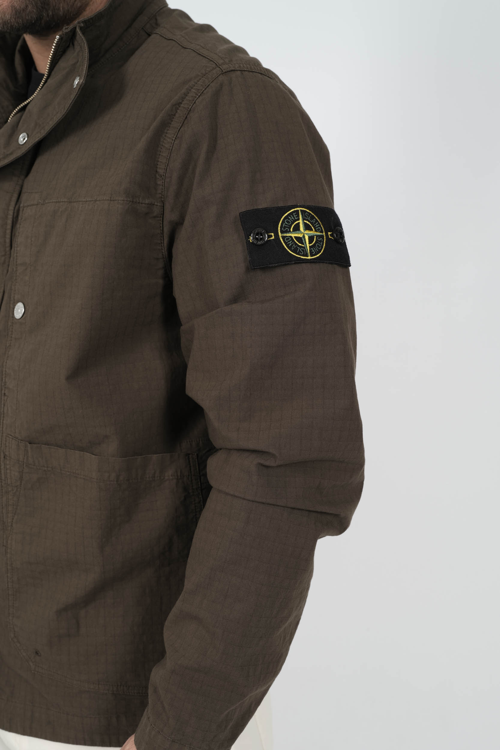  Image du produit VESTE STONE ISLAND MOTIF QUADRILLE KAKI S154144S63-V0054 - 6