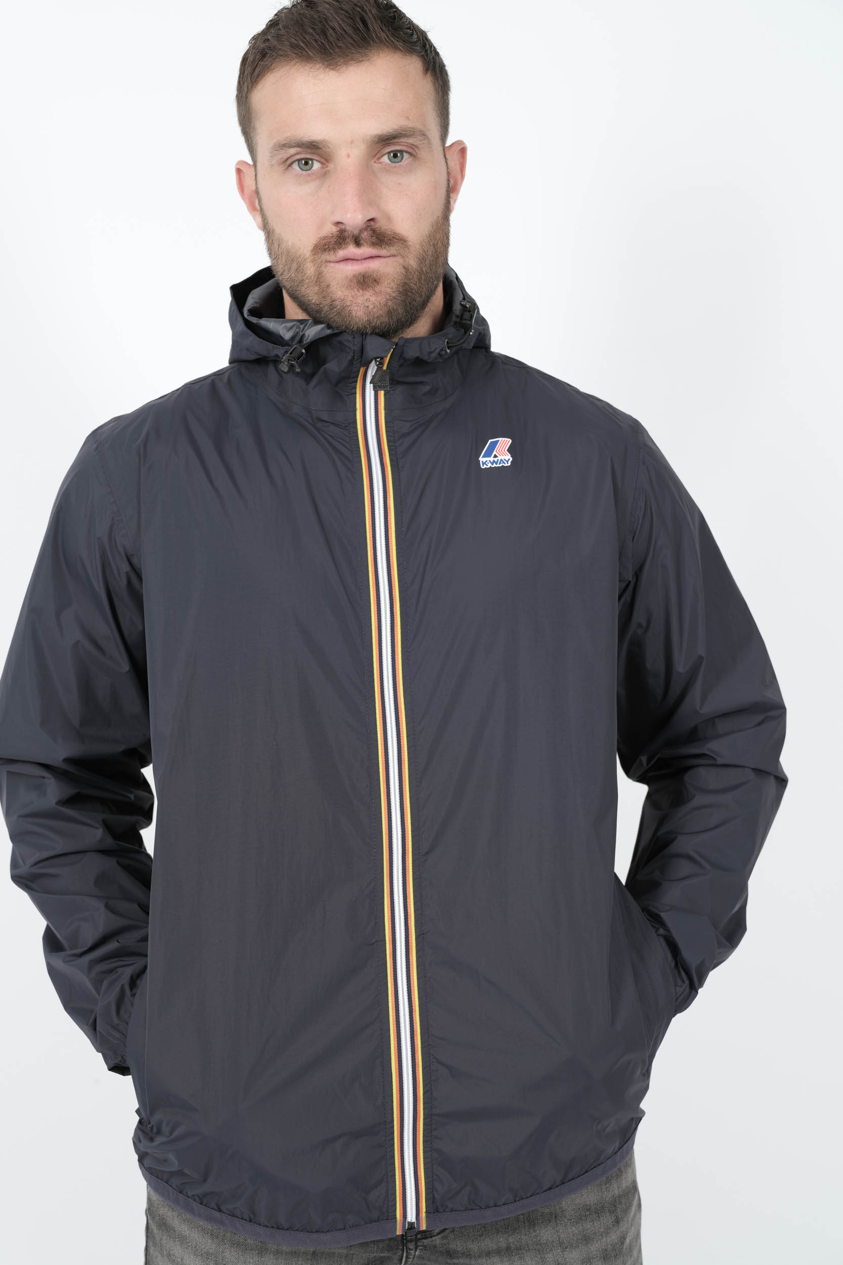 VESTE K-WAY COURTE MARINE K2123ZW-K89