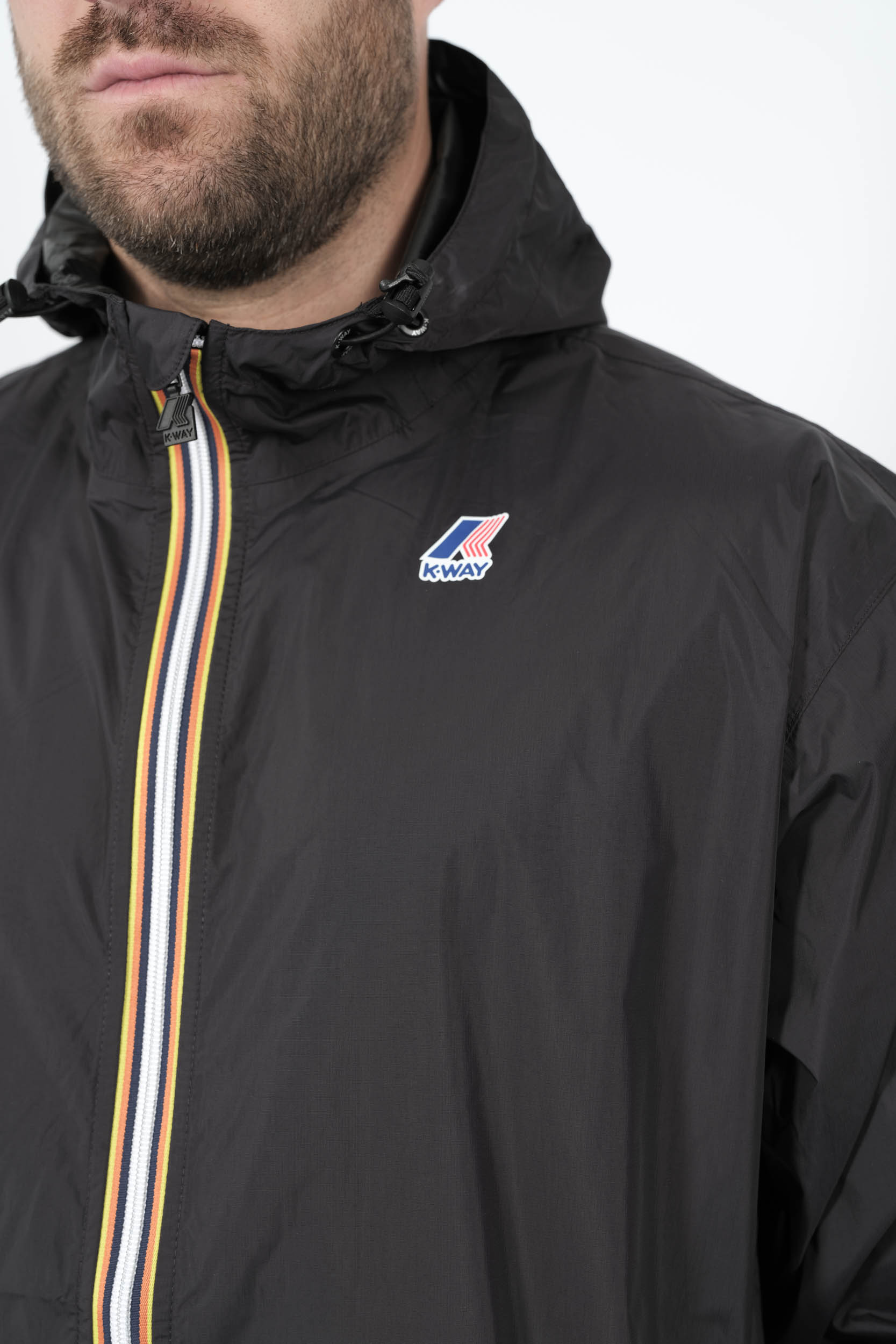 VESTE K-WAY LONGUE NOIR K2132XW-USY