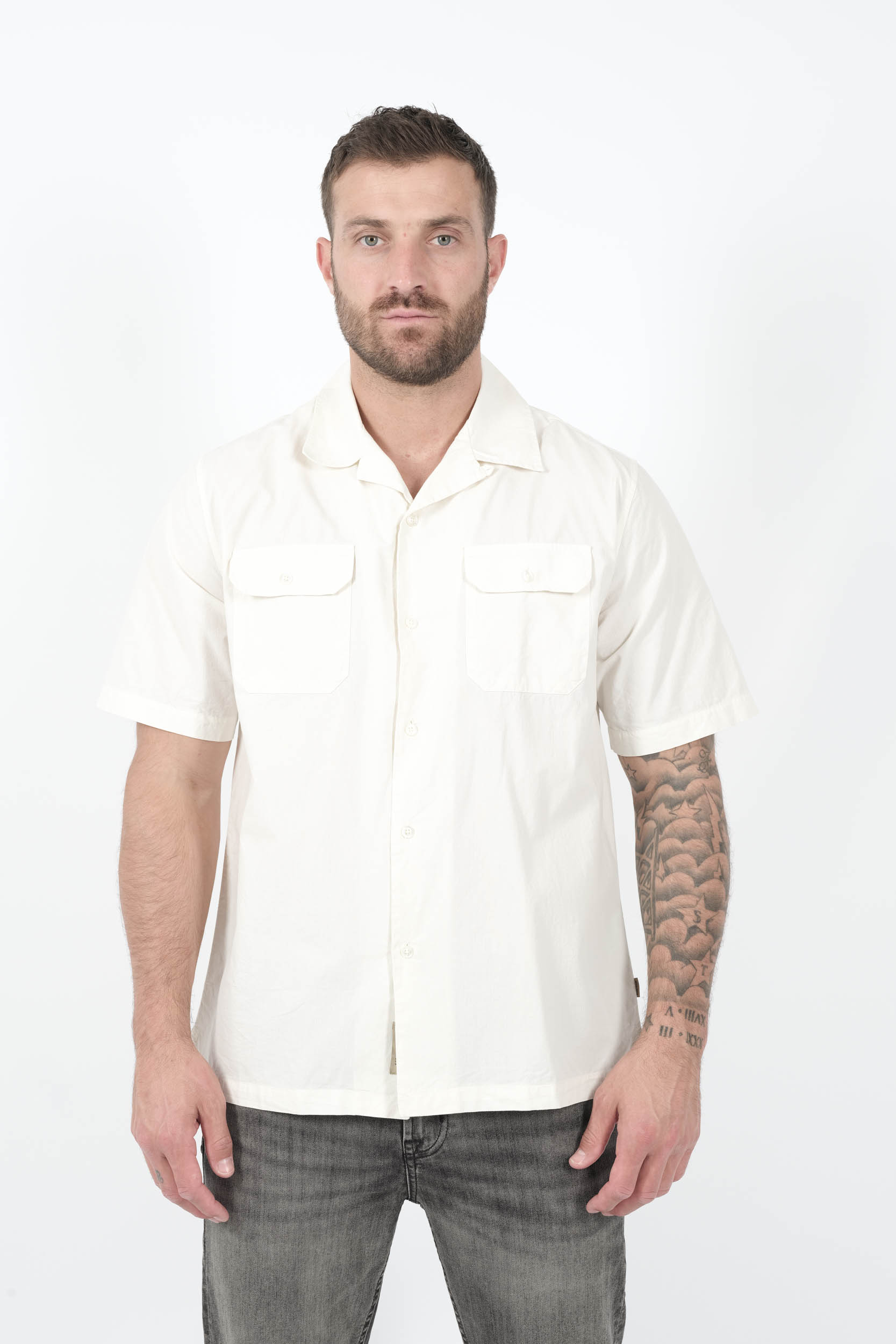  Image du produit CHEMISE WOOLRICH MANCHES COURTES AVEC POCHES POITRINE ECRU I01753982-8887 - 3