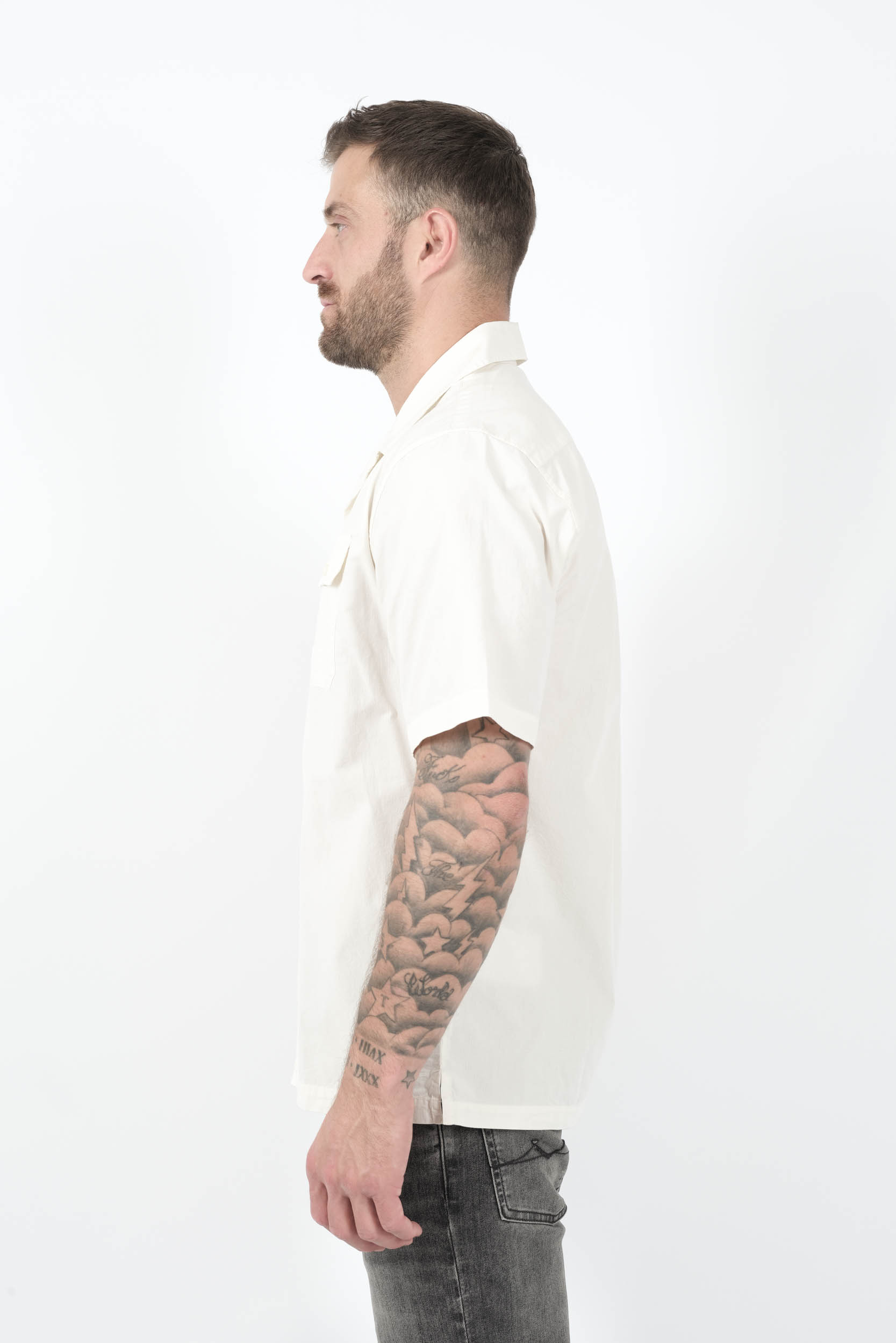  Image du produit CHEMISE WOOLRICH MANCHES COURTES AVEC POCHES POITRINE ECRU I01753982-8887 - 4
