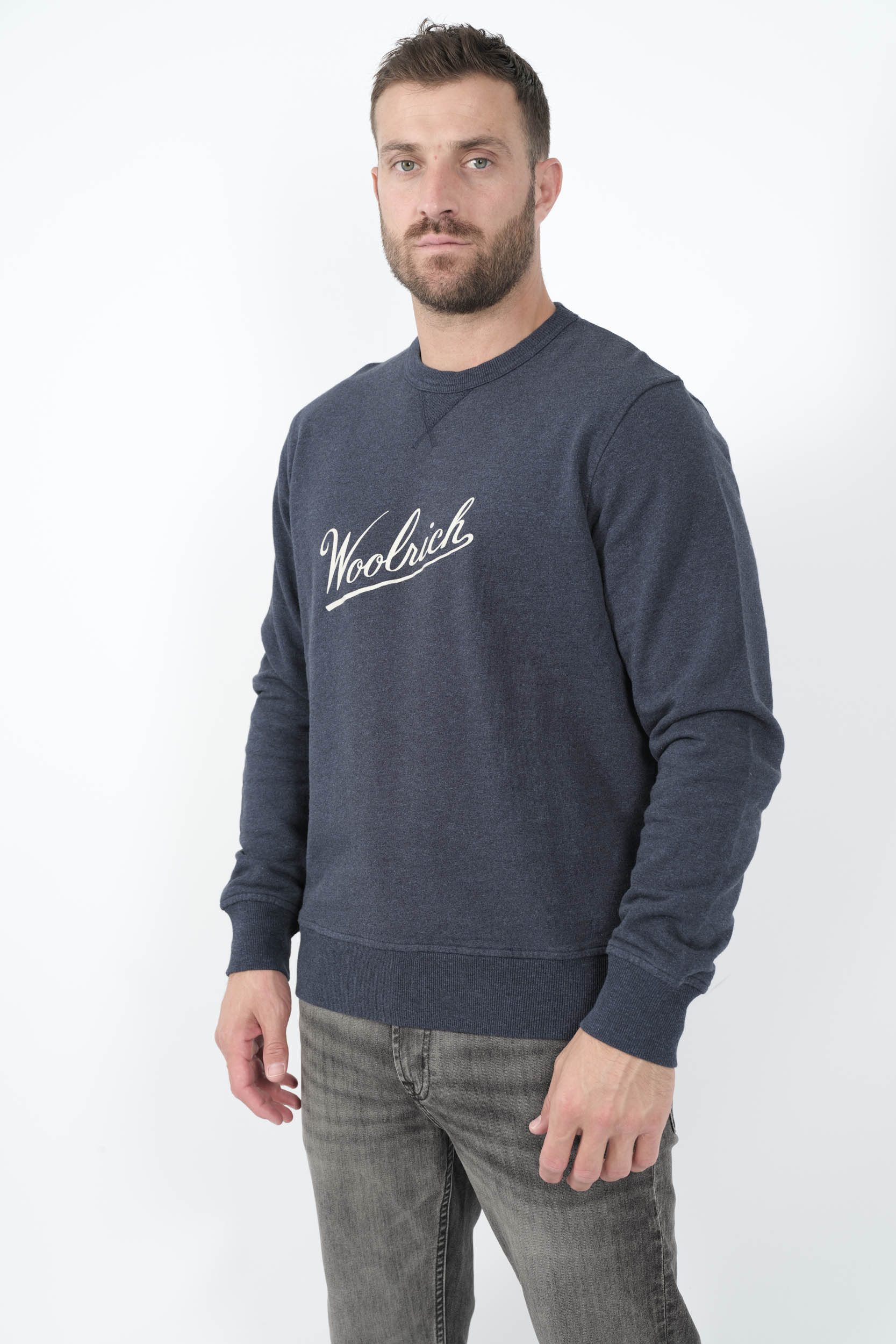  Image du produit SWEAT WOOLRICH COL ROND AVEC IMPRIME MARINE W02624014-3989 - 2