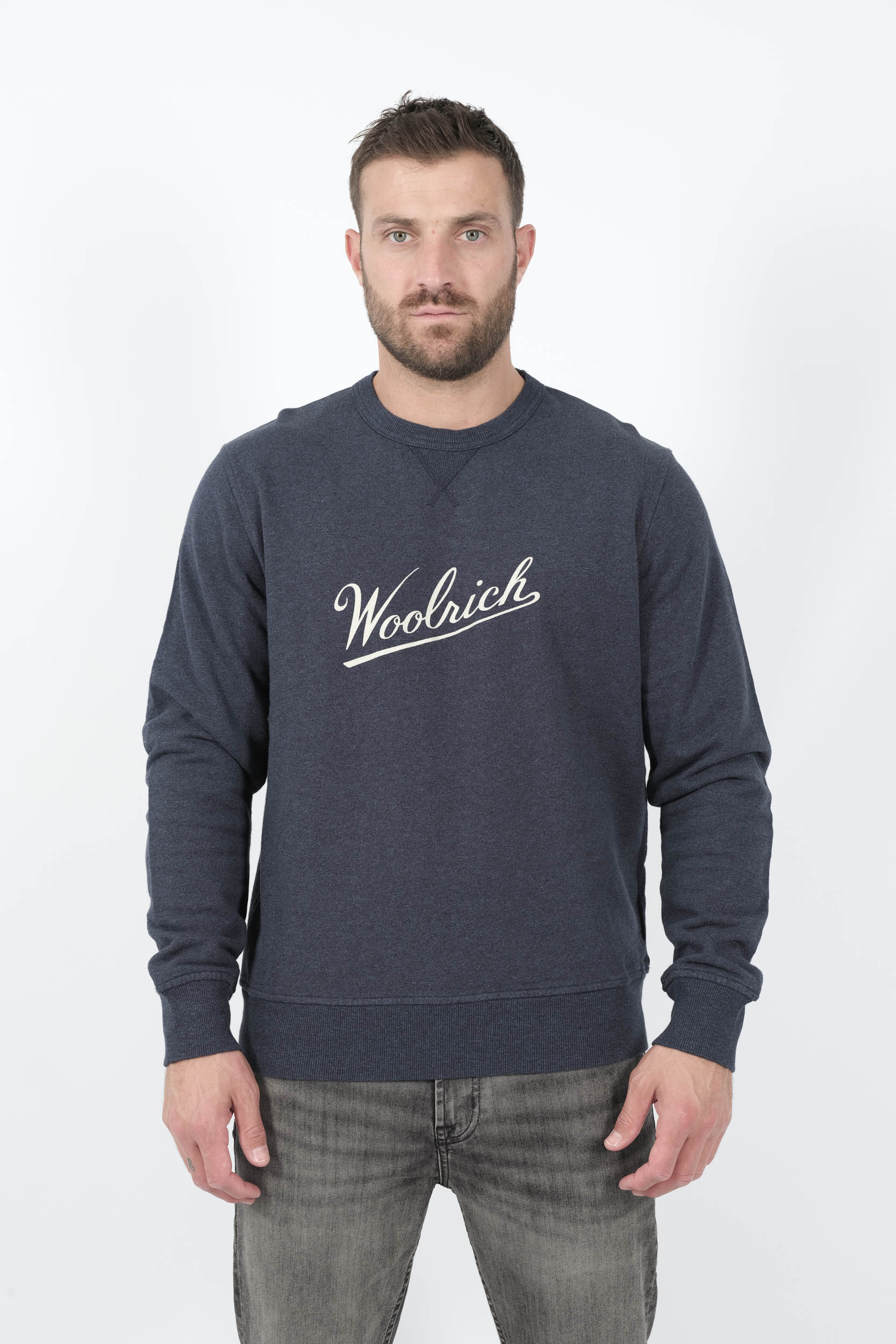  Image du produit SWEAT WOOLRICH COL ROND AVEC IMPRIME MARINE W02624014-3989 - 3