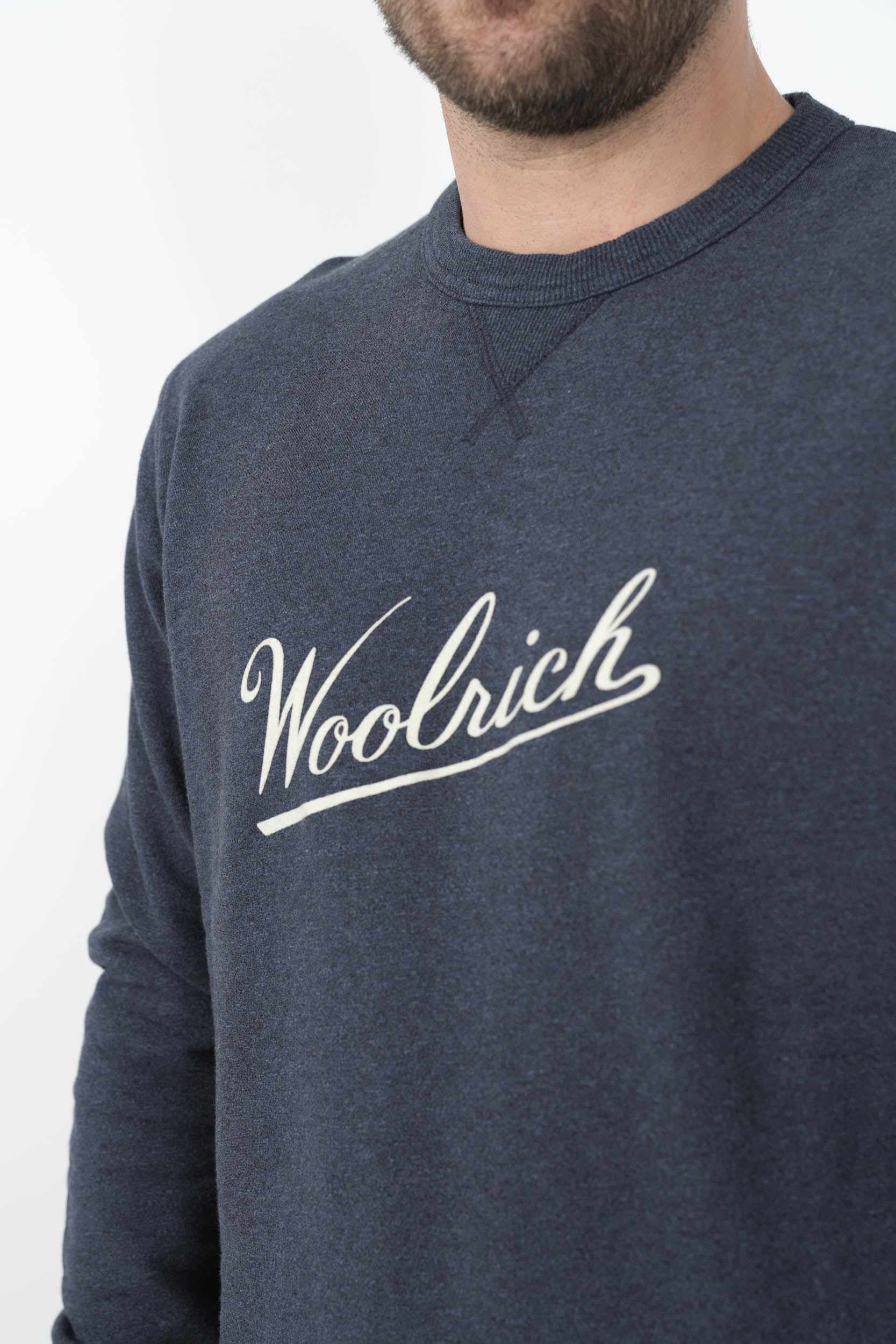 Image du produit SWEAT WOOLRICH COL ROND AVEC IMPRIME MARINE W02624014-3989 - 6