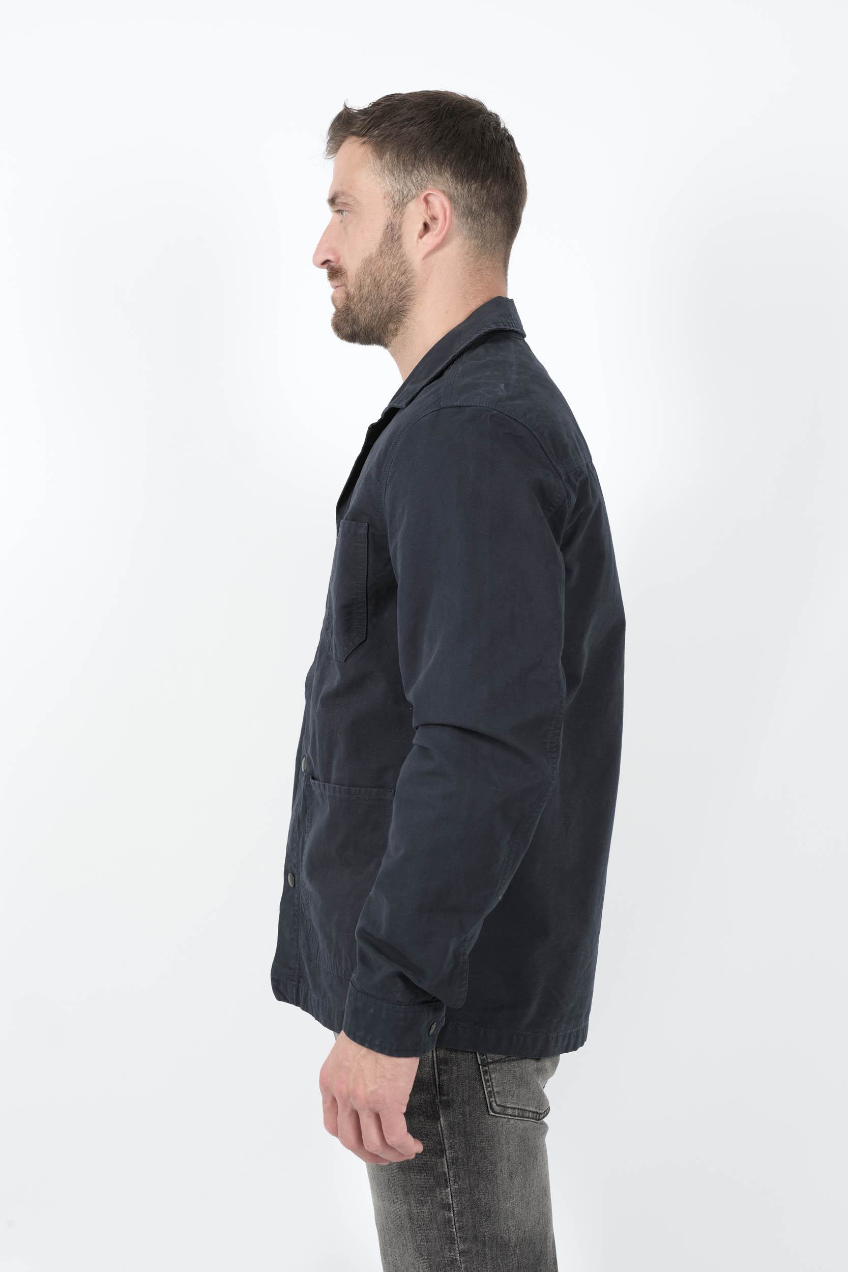  Image du produit SURCHEMISE WOOLRICH AVEC AVEC BOUTONS PRESSION EFFET JEANS MARINE S01663953-3989 - 4