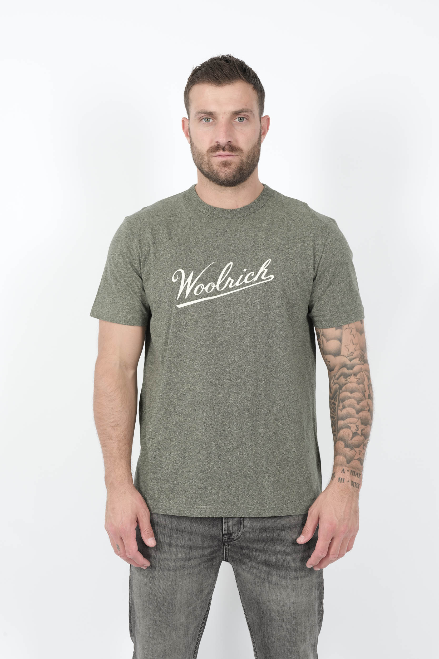  Image du produit TEE-SHIRT WOOLRICH AVEC IMPRIME VERT E01503957-600 - 3