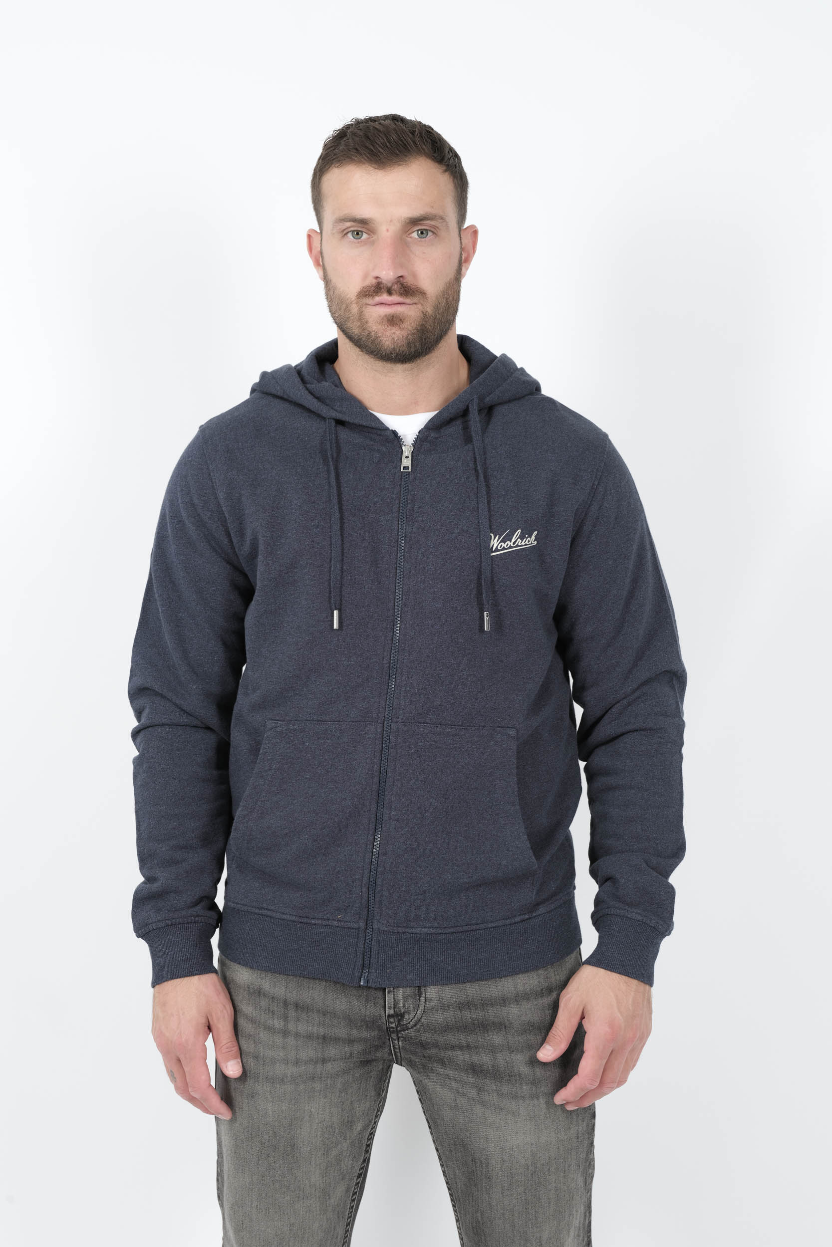  Image du produit SWEAT WOOLRICH AVEC ZIP ET CAPUCHE BLEU W02654014-398 - 3