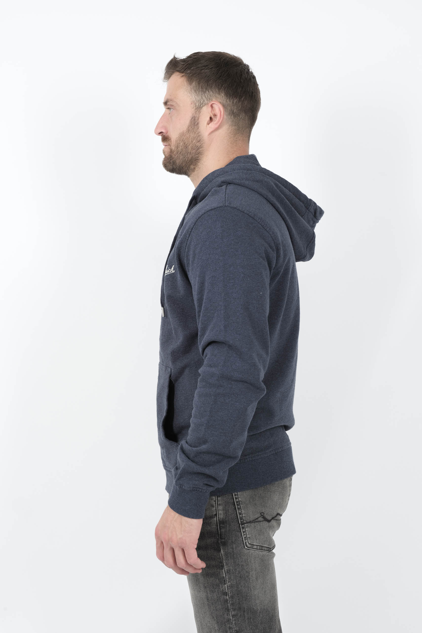  Image du produit SWEAT WOOLRICH AVEC ZIP ET CAPUCHE BLEU W02654014-398 - 4