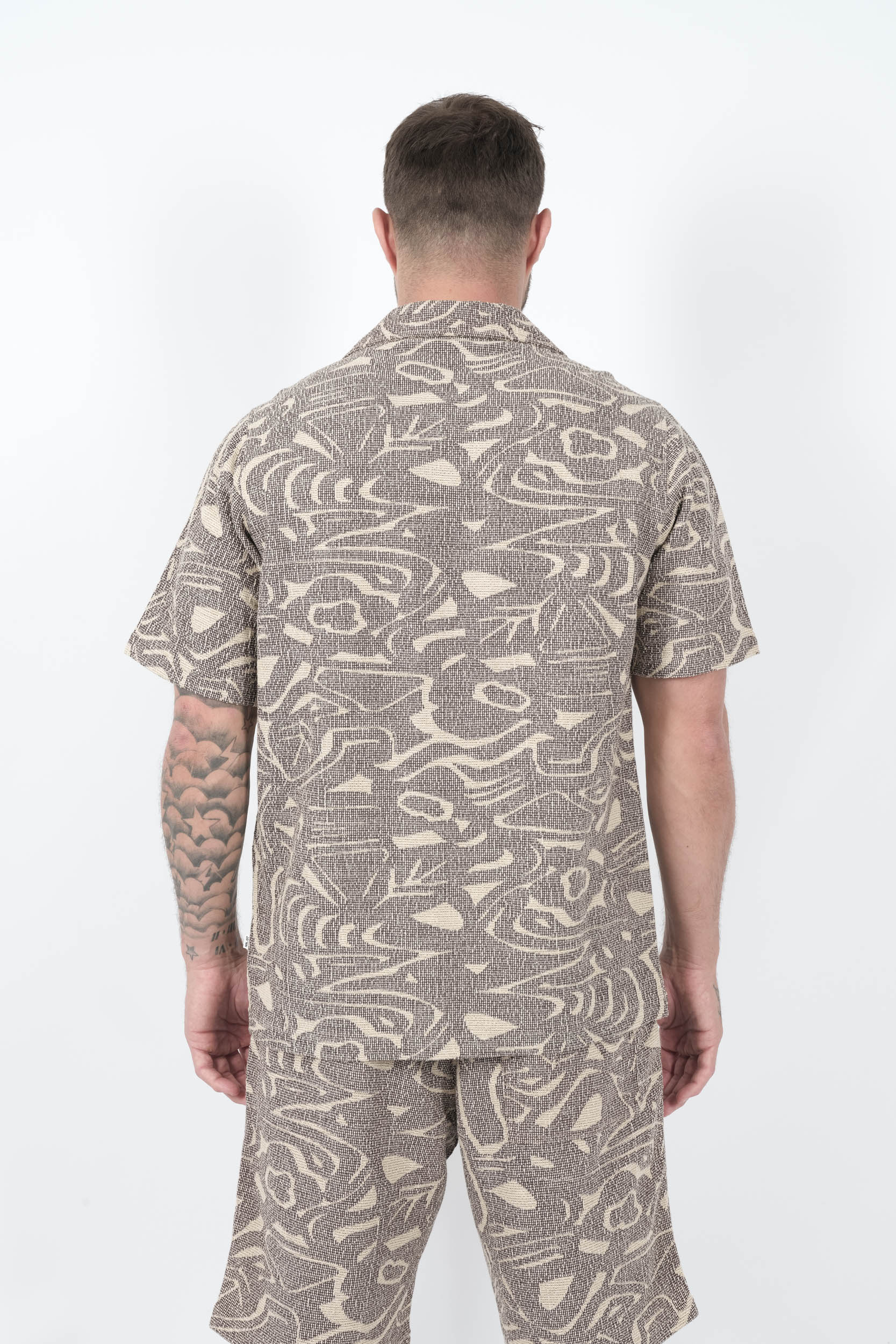  Image du produit CHEMISE NN07 A MANCHES COURTES EPAISSE AVEC MOTIF ECRU/MARRON JULIO-826 - 5