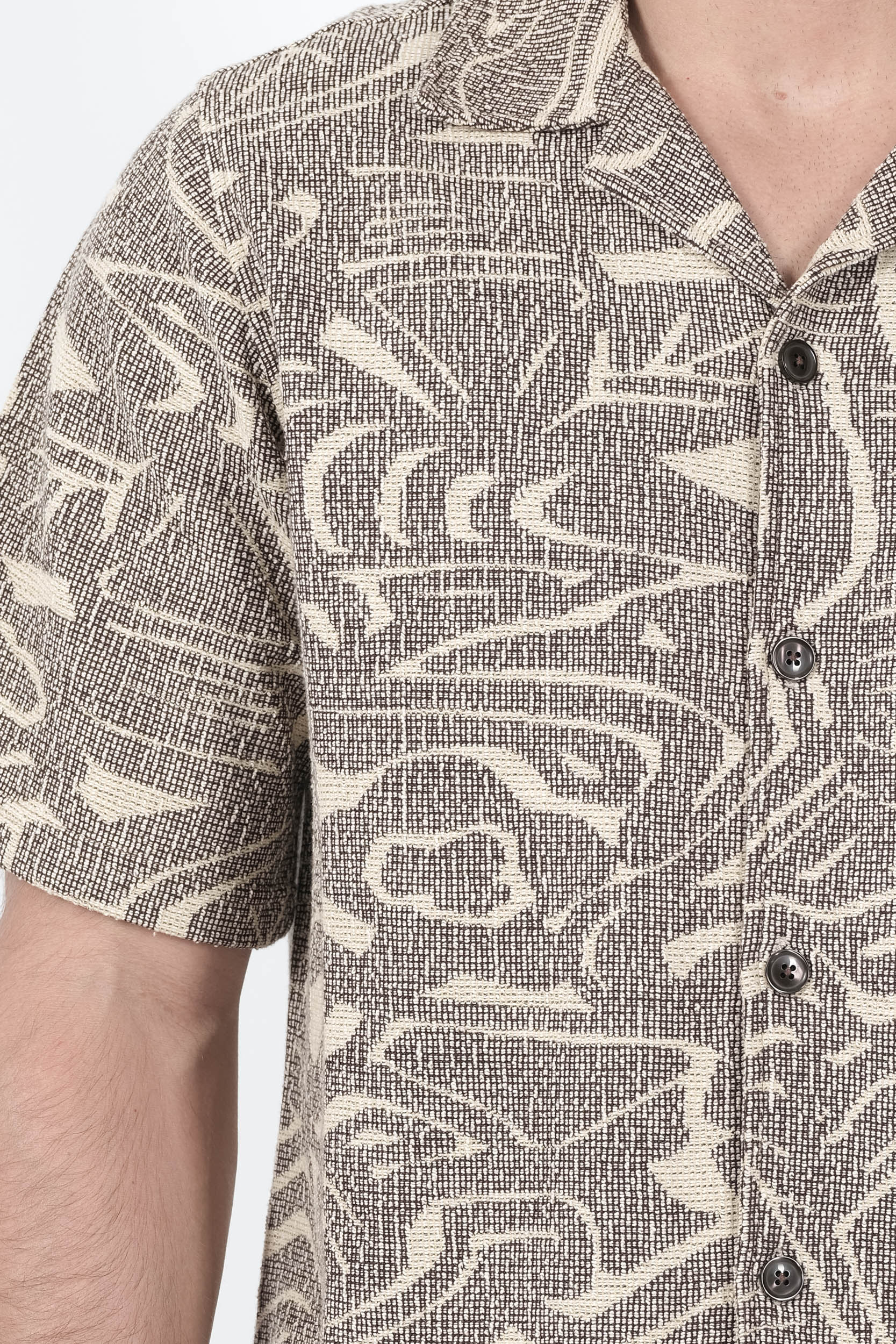  Image du produit CHEMISE NN07 A MANCHES COURTES EPAISSE AVEC MOTIF ECRU/MARRON JULIO-826 - 6