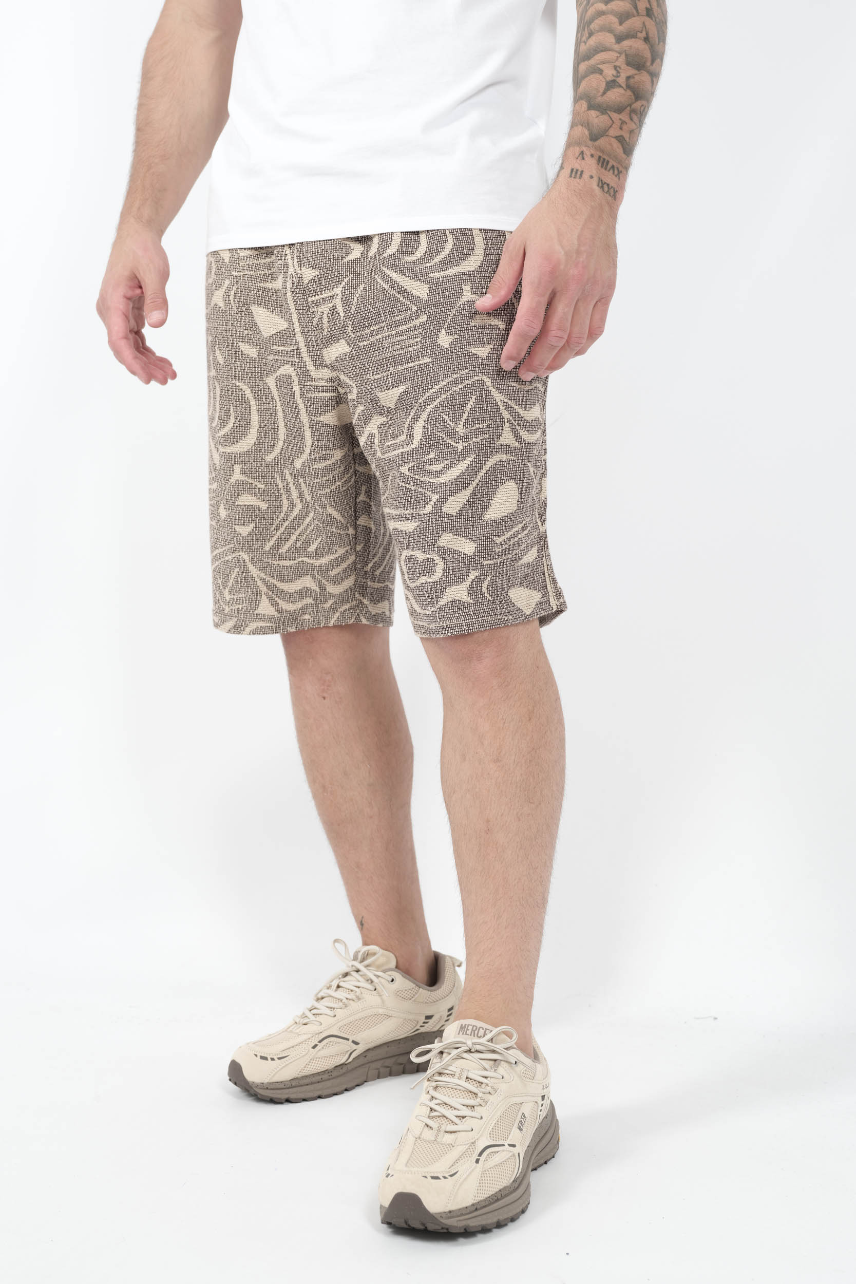  Image du produit SHORT NN07 AVEC MOTIF ECRU/MARRON JERRY SH-826 - 2