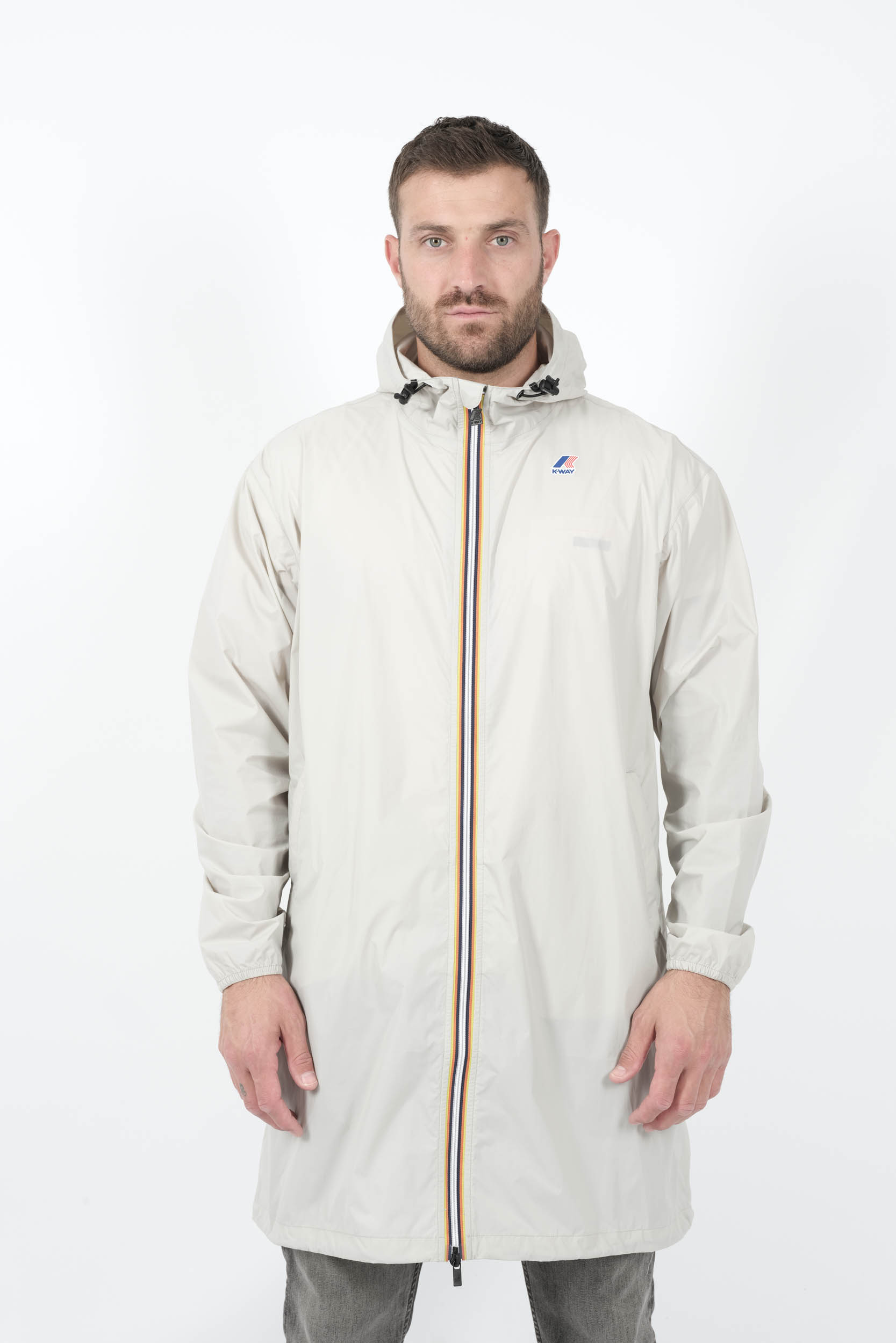 VESTE K-WAY LONGUE ECRU K2132XW-634