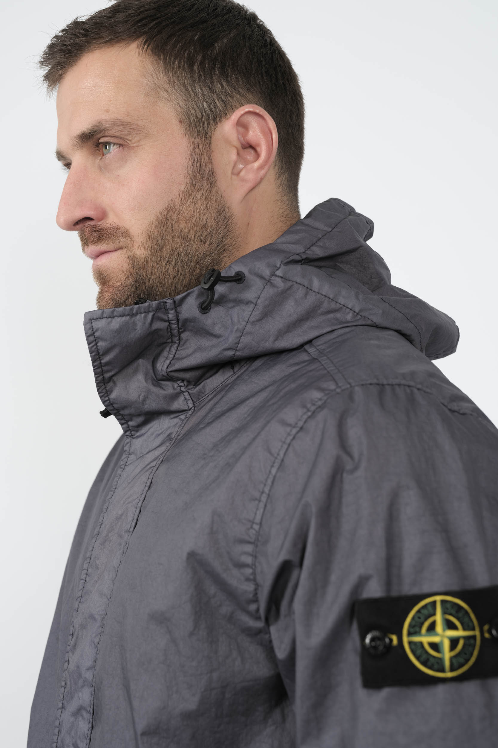 VESTE STONE ISLAND EN NYLON METAL BLEU S154193SA21-V0094
