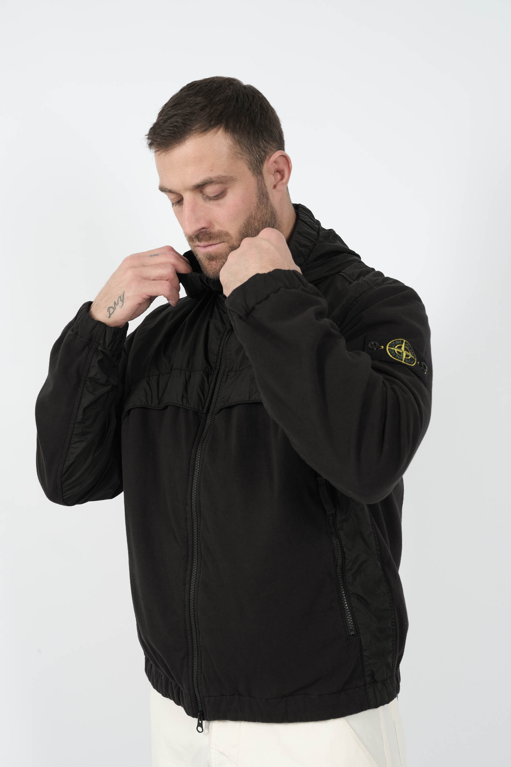 VESTE STONE ISLAND BI-MATIERE NOIR S154141S0A23-V0029