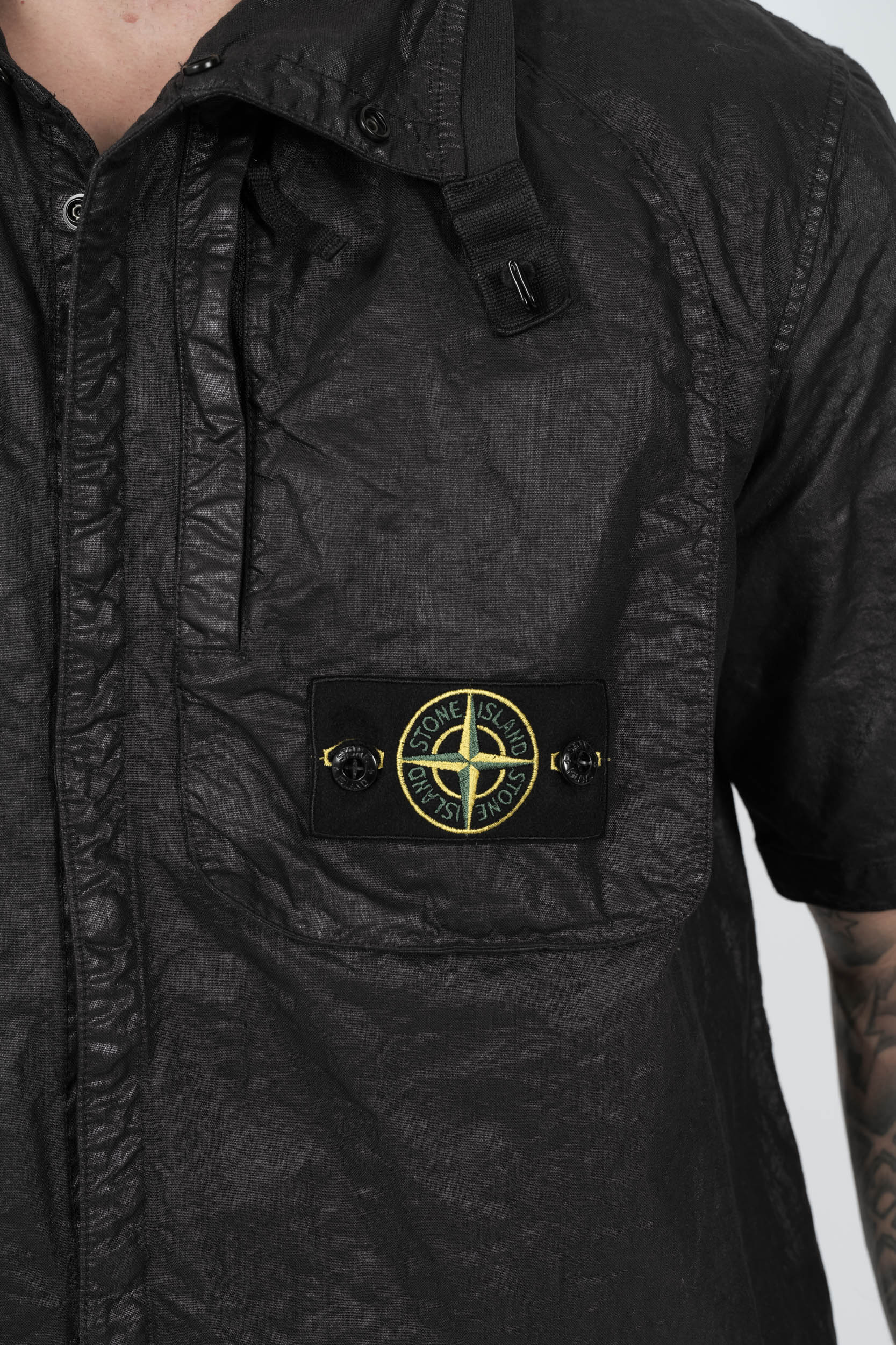 CHEMISE STONE ISLAND EN NYLON NOIR S151228S69-V0029