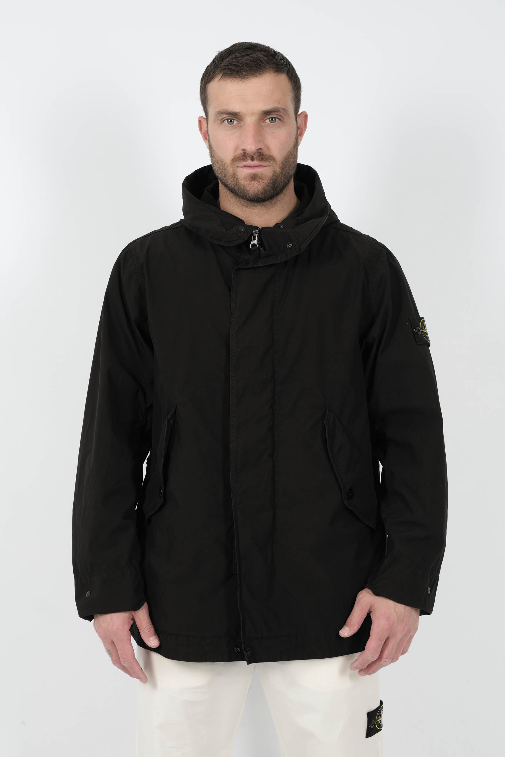 VESTE STONE ISLAND A CAPUCHE NOIR S154129S41-V0029