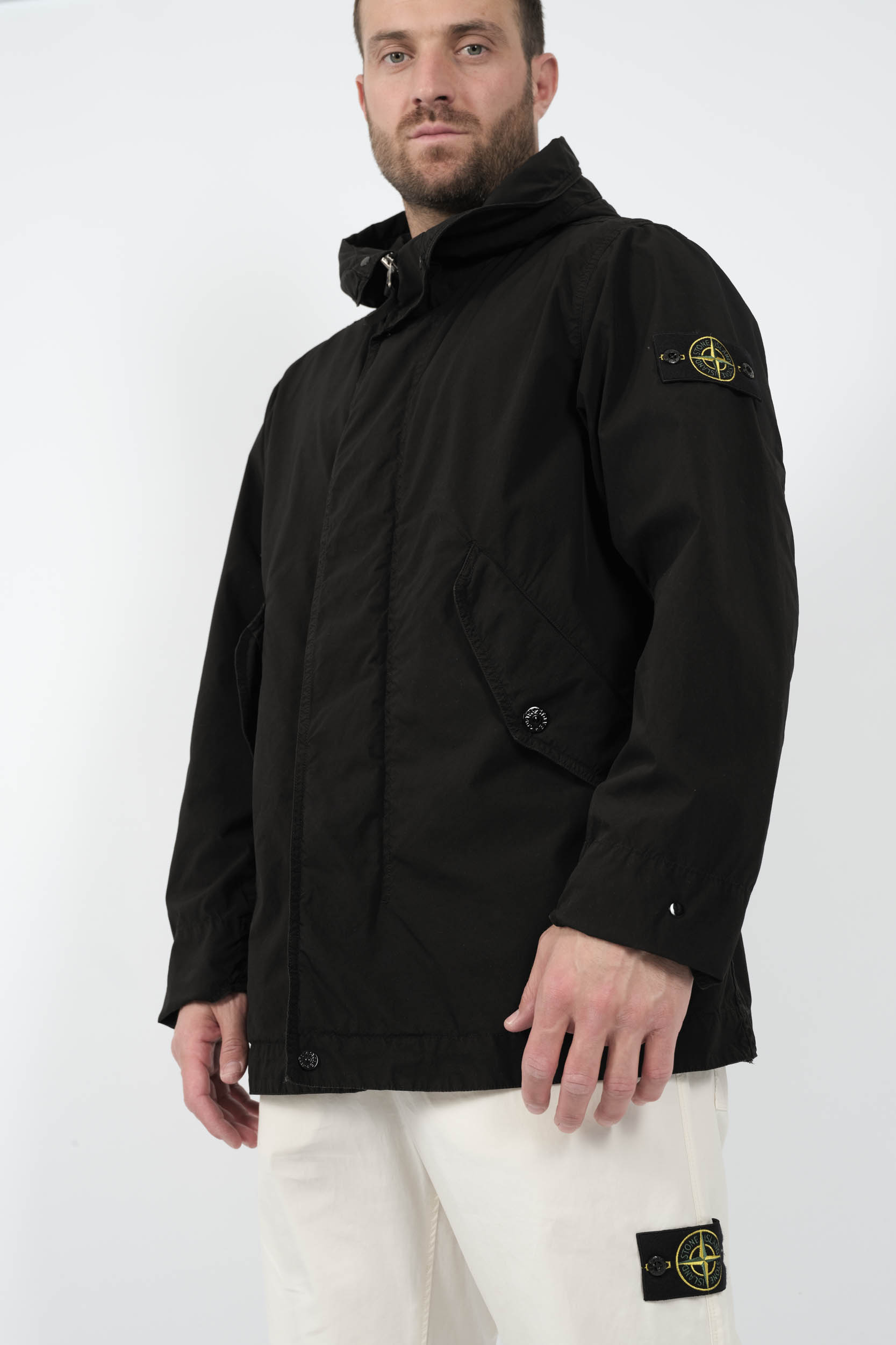 VESTE STONE ISLAND A CAPUCHE NOIR S154129S41-V0029