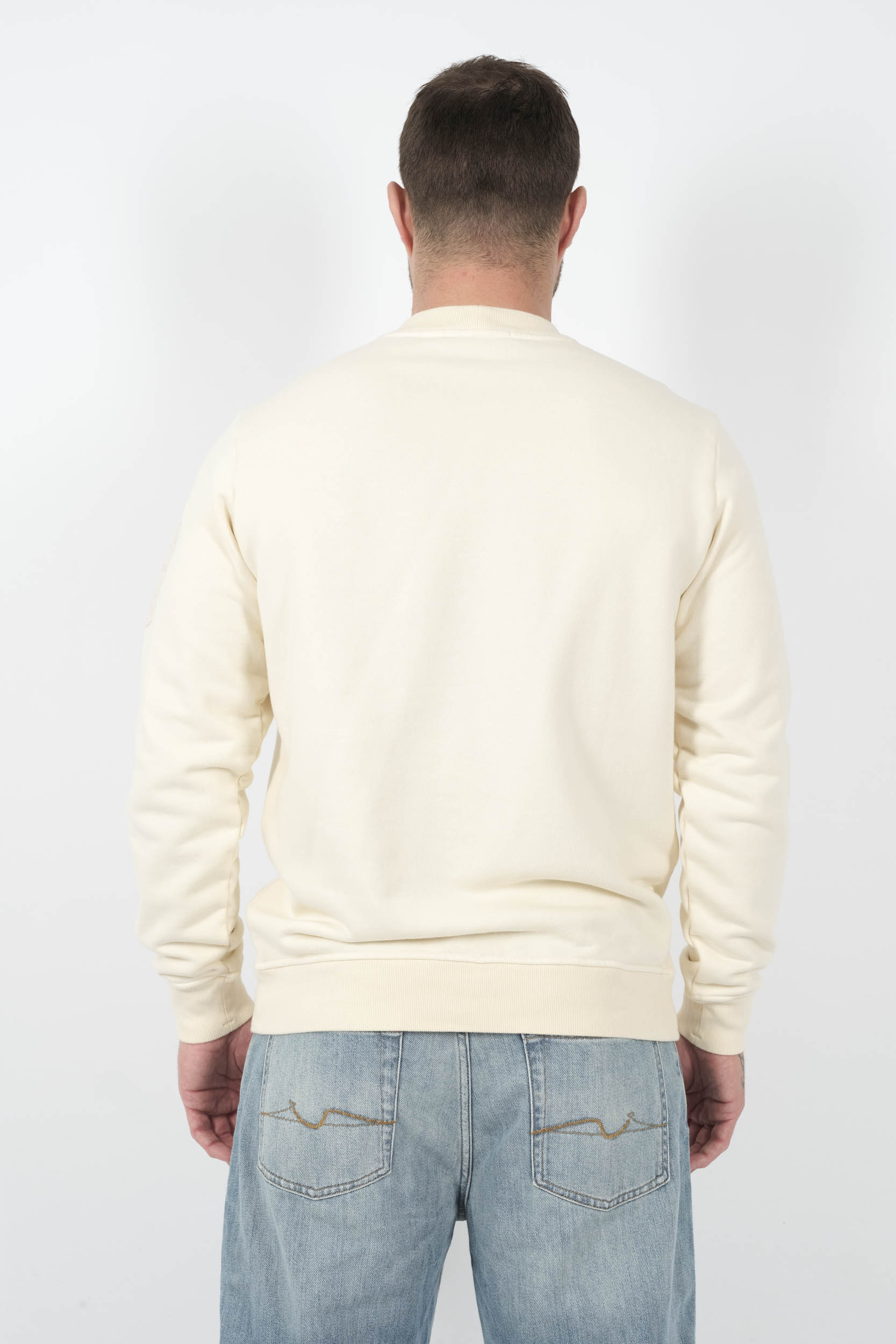  Image du produit SWEAT STONE ISLAND COL ROND LOGO BRODE BLANC CREME S156126S0122-V0093 - 5