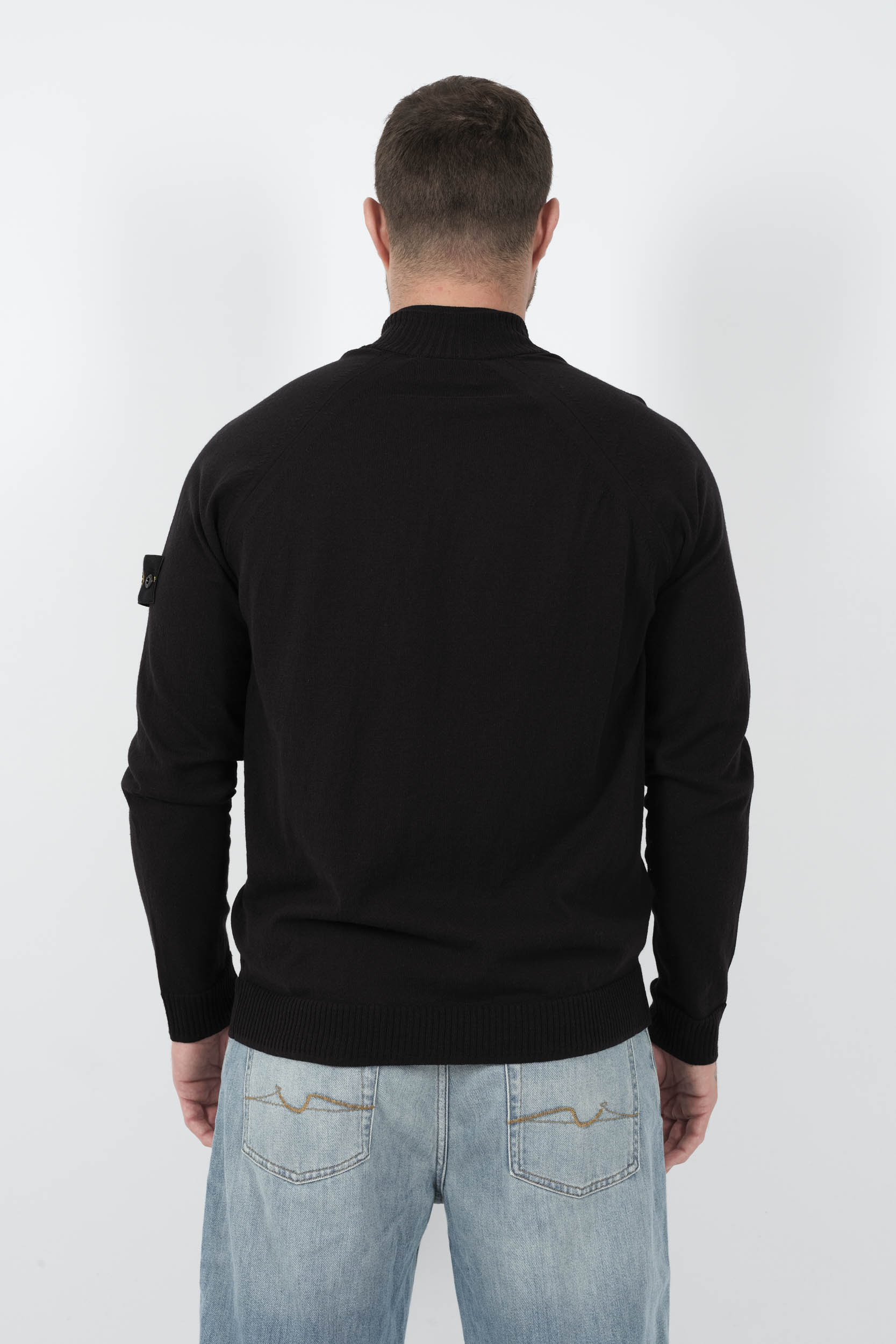 GILET STONE ISLAND COL MONTANT ZIPPE MARINE S155161SB9-V0020