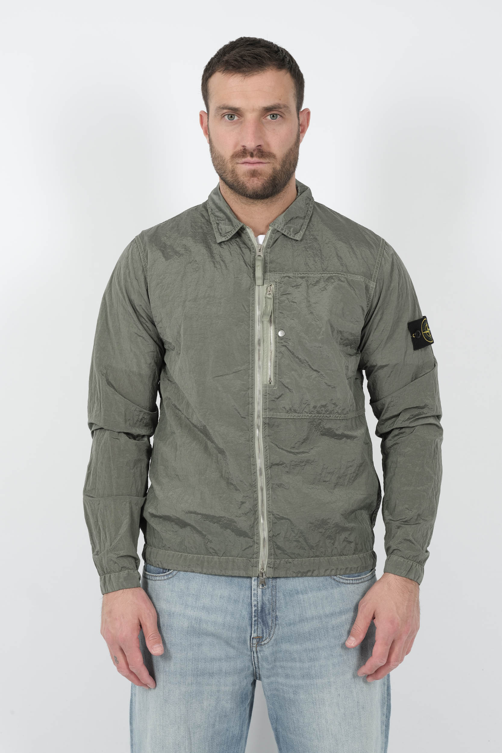  Image du produit SURCHEMISE STONE ISLAND ZIPPE NYLON VERT S151205S19-V0055 - 3