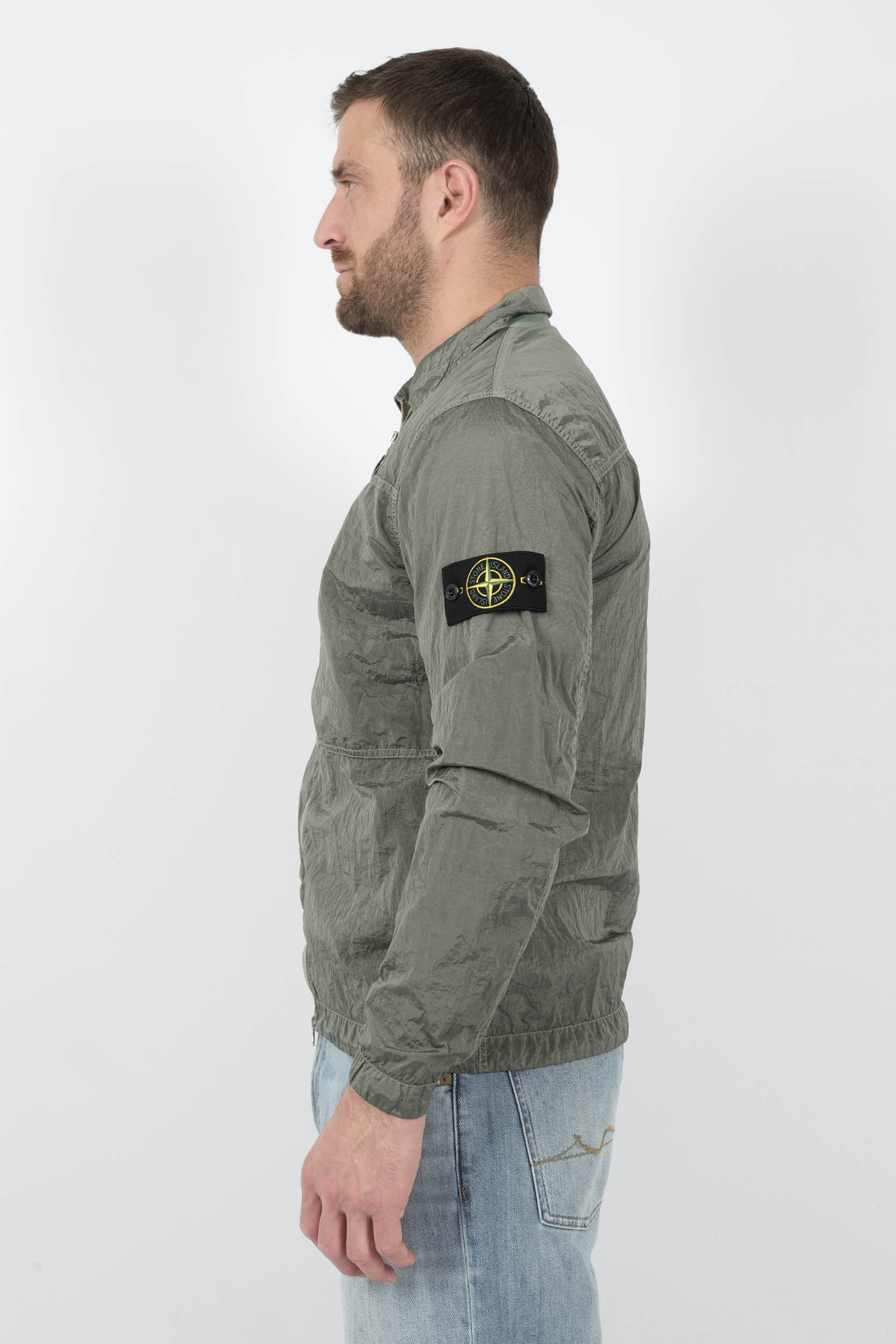  Image du produit SURCHEMISE STONE ISLAND ZIPPE NYLON VERT S151205S19-V0055 - 4