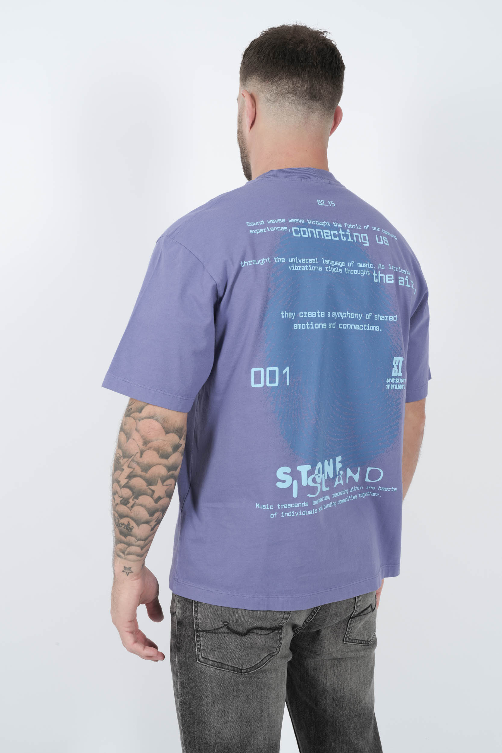  Image du produit TEE-SHIRT STONE ISLAND AVEC IMPRIME "FINGER PRINT" VIOLET S152116S89-V0047 - 2