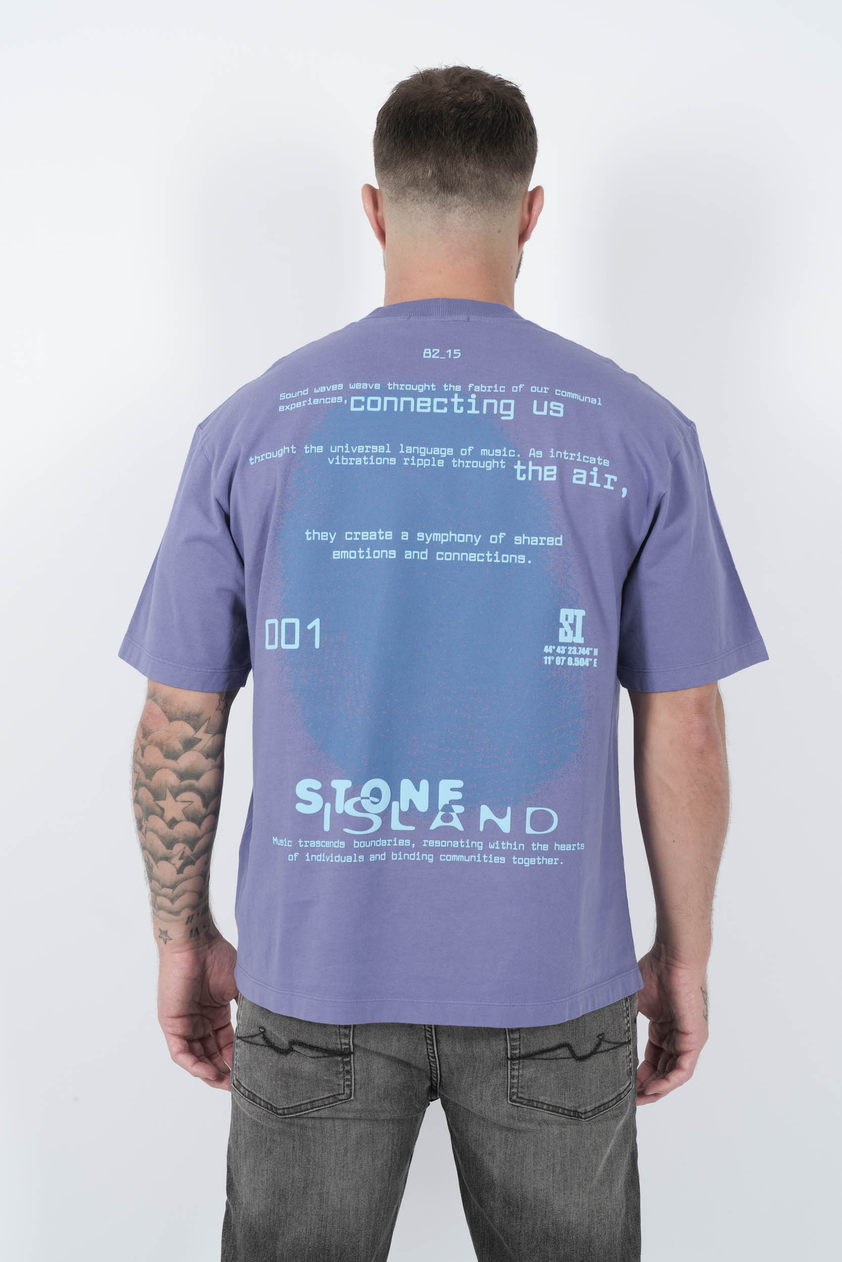  Image du produit TEE-SHIRT STONE ISLAND AVEC IMPRIME "FINGER PRINT" VIOLET S152116S89-V0047 - 5