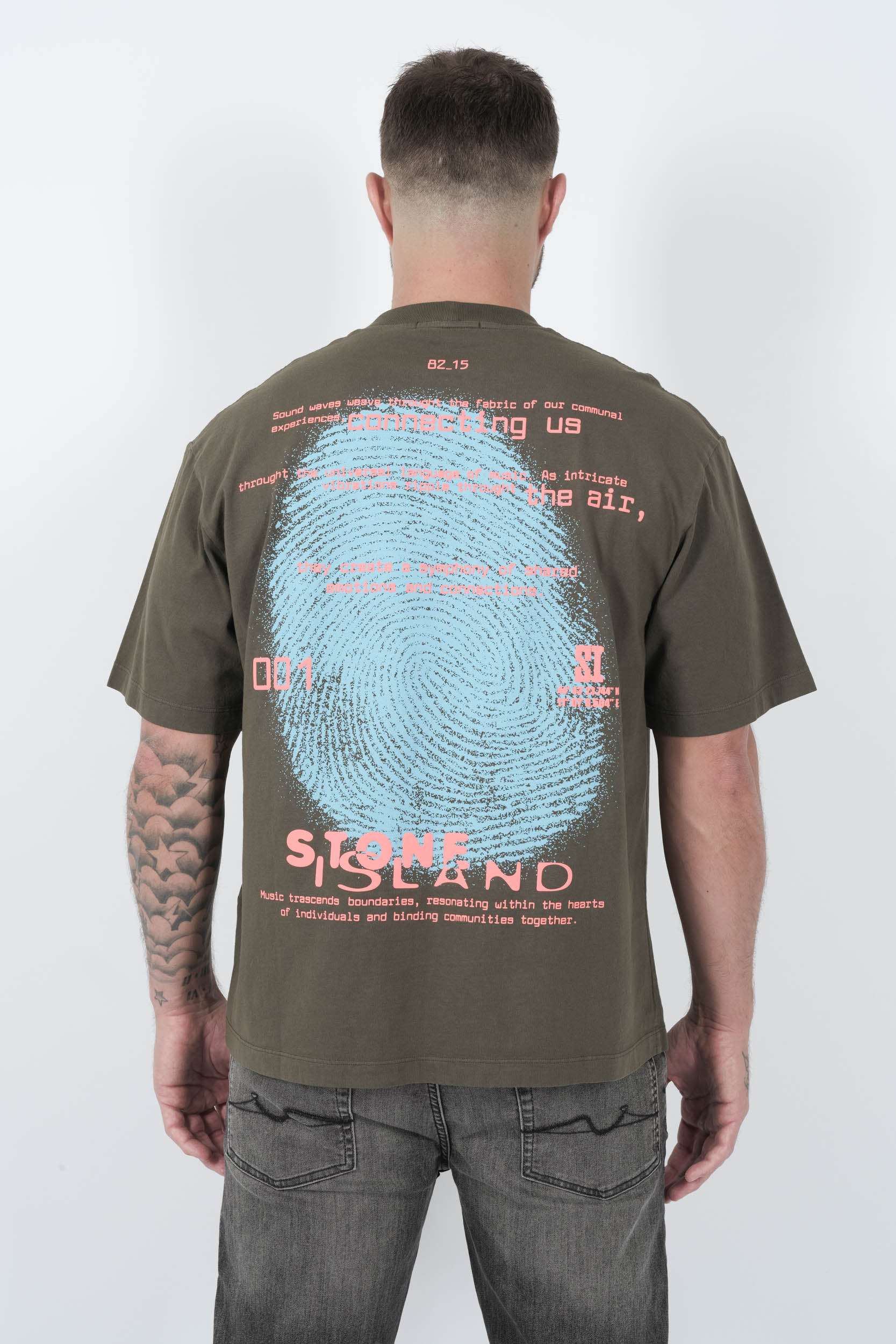  Image du produit Tee-shirt Stone Island à manches courtes avec imprimé "Finger Print" - 5