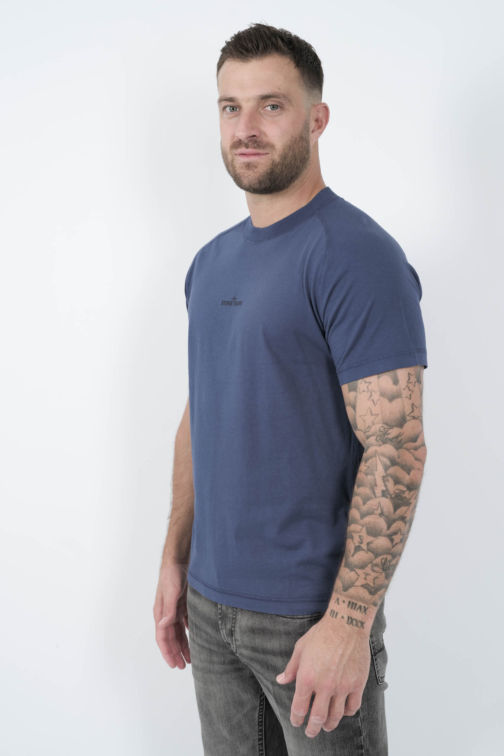  Image du produit TEE-SHIRT STONE ISLAND AVEC IMPRIME BLEU/NOIR S152120S80-V0028 - 2