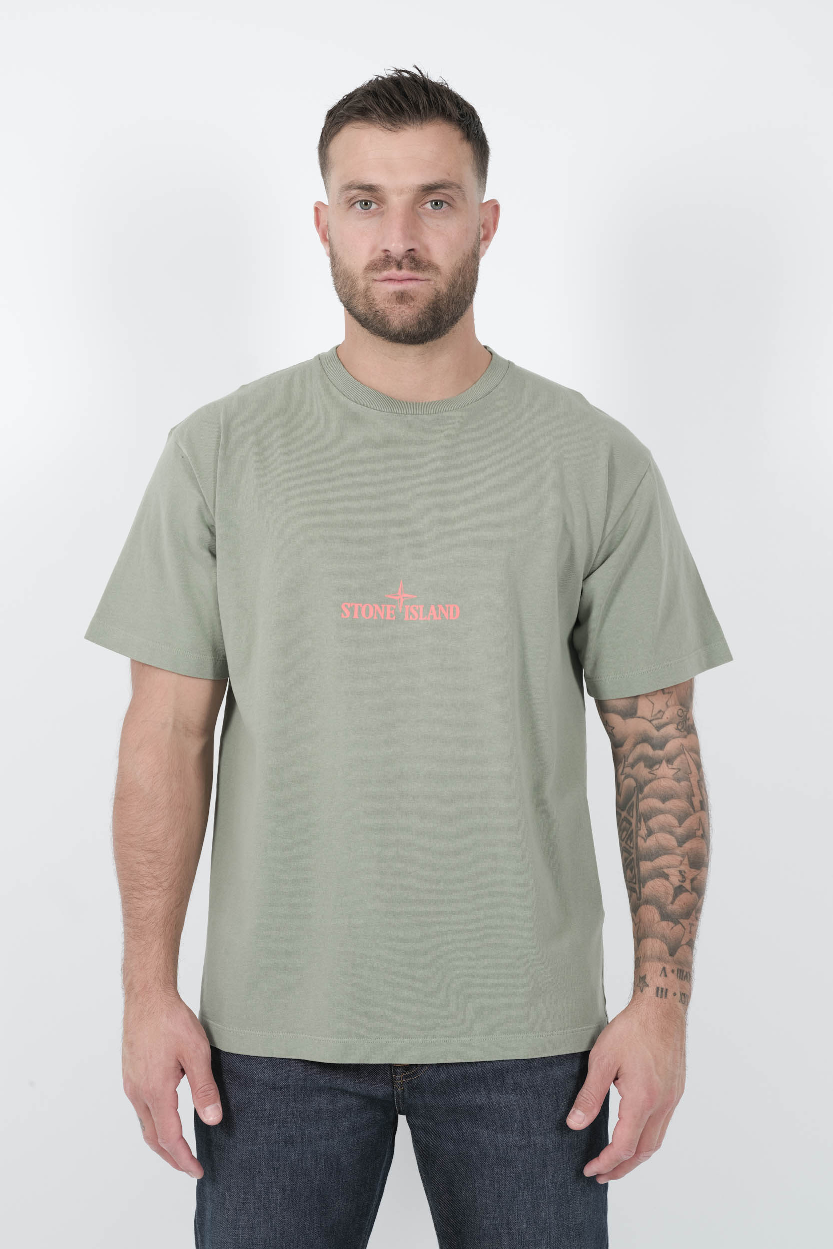  Image du produit TEE-SHIRT STONE ISLAND AVEC IMPRIME VERT S15212RCS137-V0055 - 3