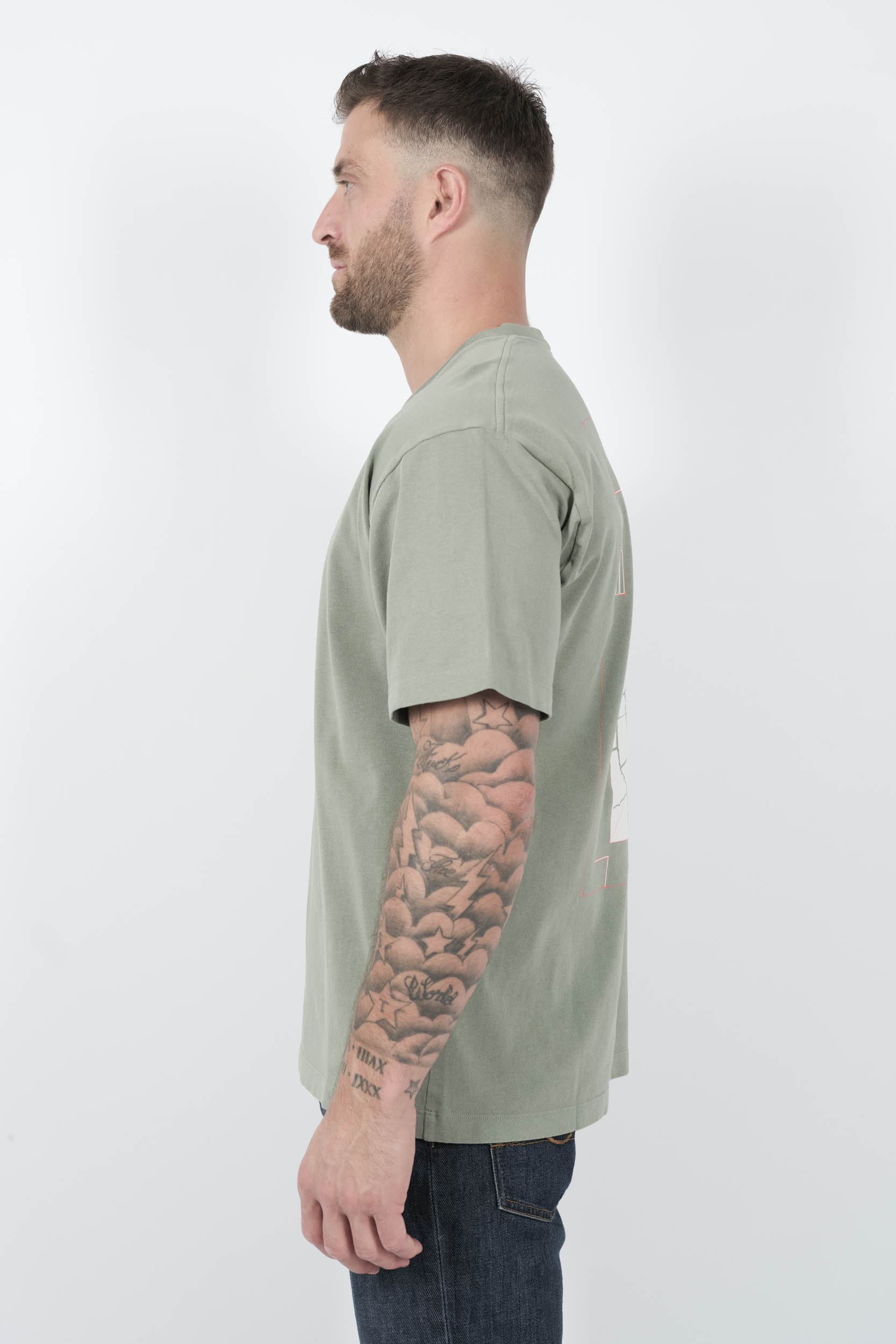  Image du produit TEE-SHIRT STONE ISLAND AVEC IMPRIME VERT S15212RCS137-V0055 - 4