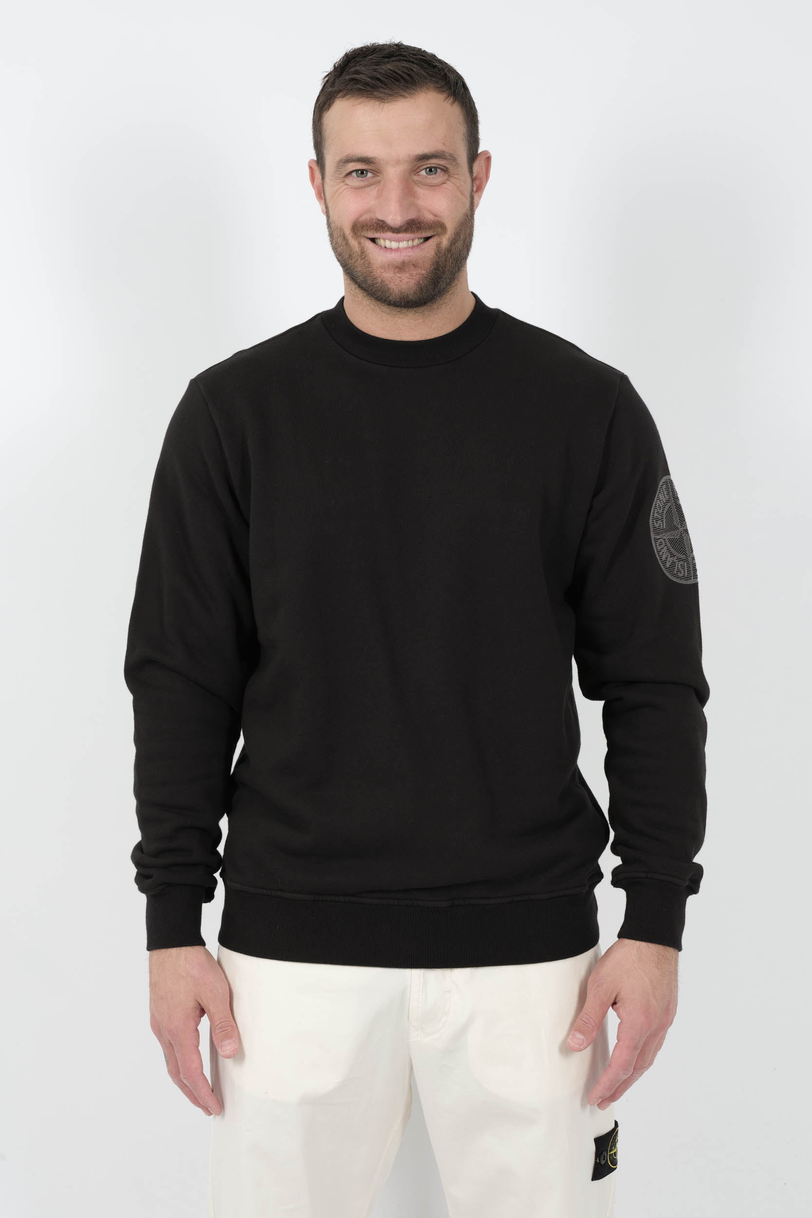  Image du produit SWEAT STONE ISLAND COL ROND LOGO BRODE NOIR S156126S0122-V0029 - 3