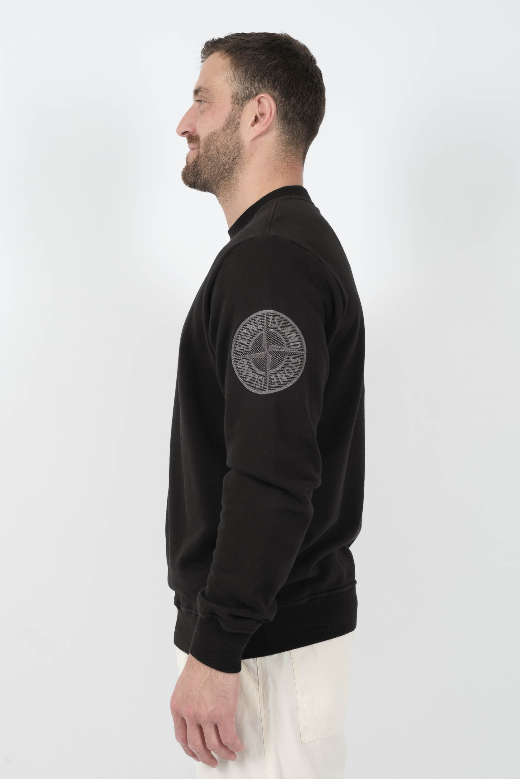  Image du produit SWEAT STONE ISLAND COL ROND LOGO BRODE NOIR S156126S0122-V0029 - 4