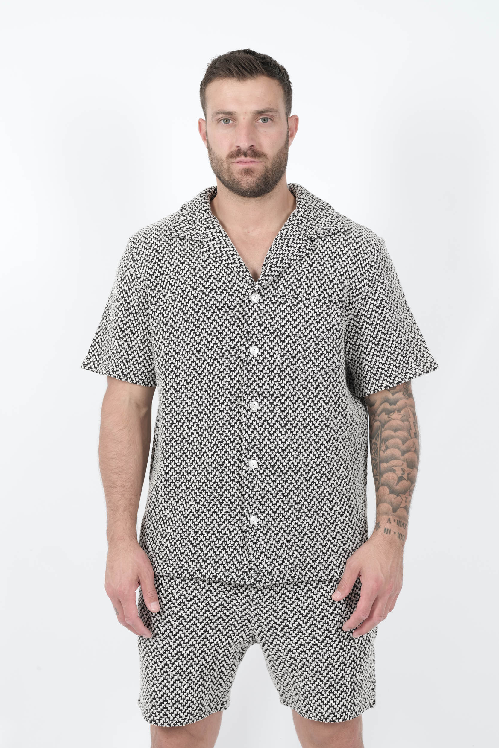  Image du produit CHEMISE NIKBEN A MANCHES COURTES SAFI NOIR/BLANC SAFI 6618-2 - 3