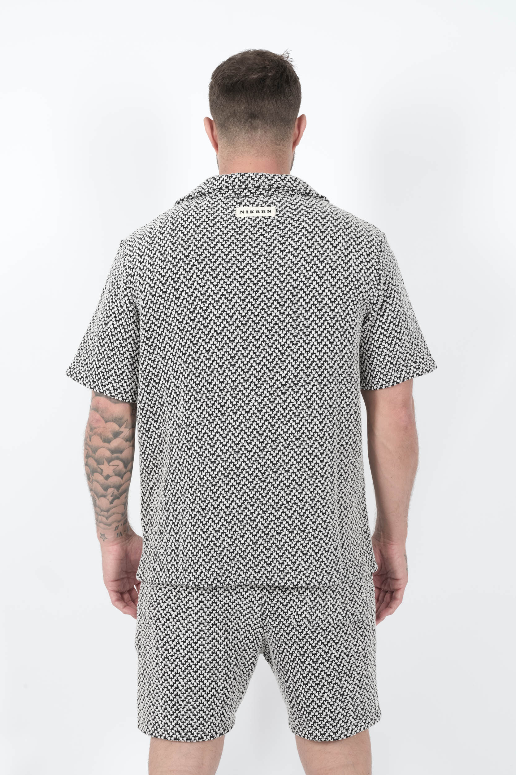  Image du produit CHEMISE NIKBEN A MANCHES COURTES SAFI NOIR/BLANC SAFI 6618-2 - 5