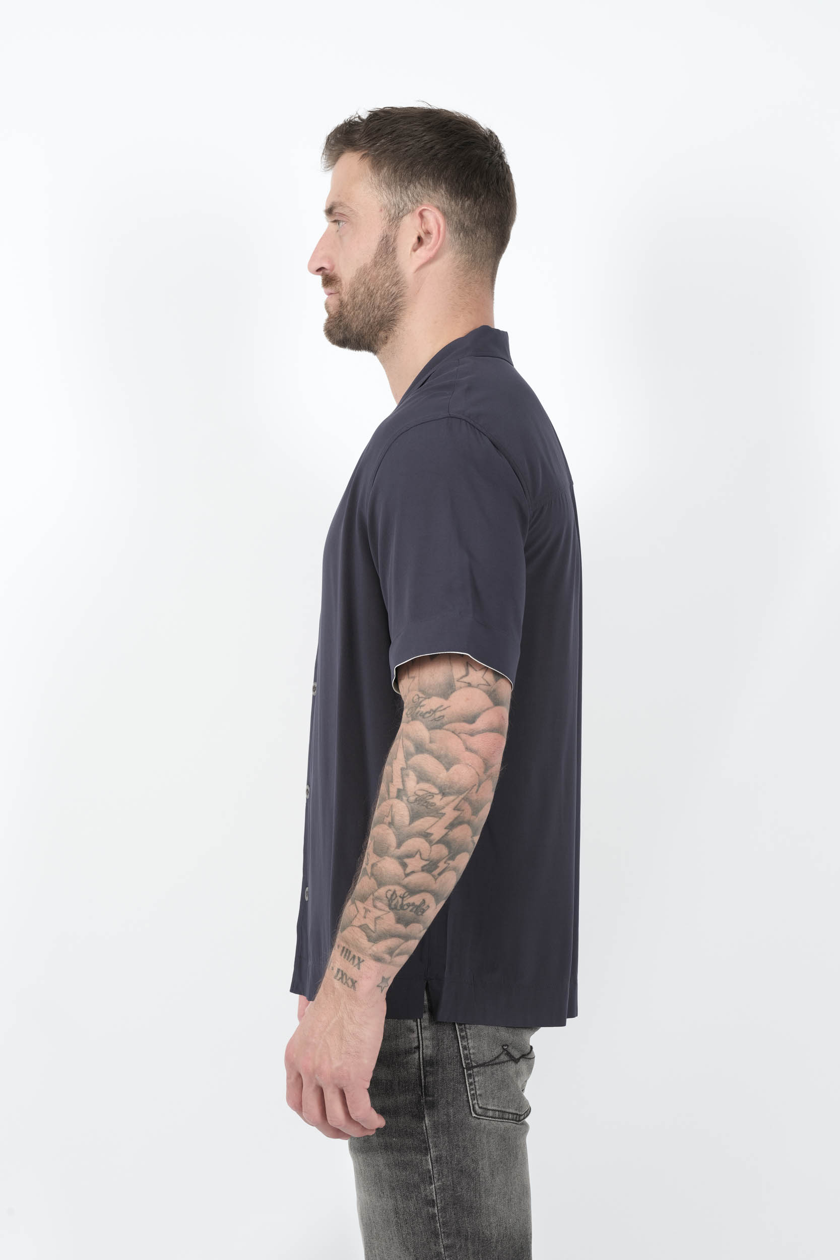  Image du produit CHEMISE CHE AVEC MANCHETTES A RAYURES BLEU VALBONNE-NAVY - 4