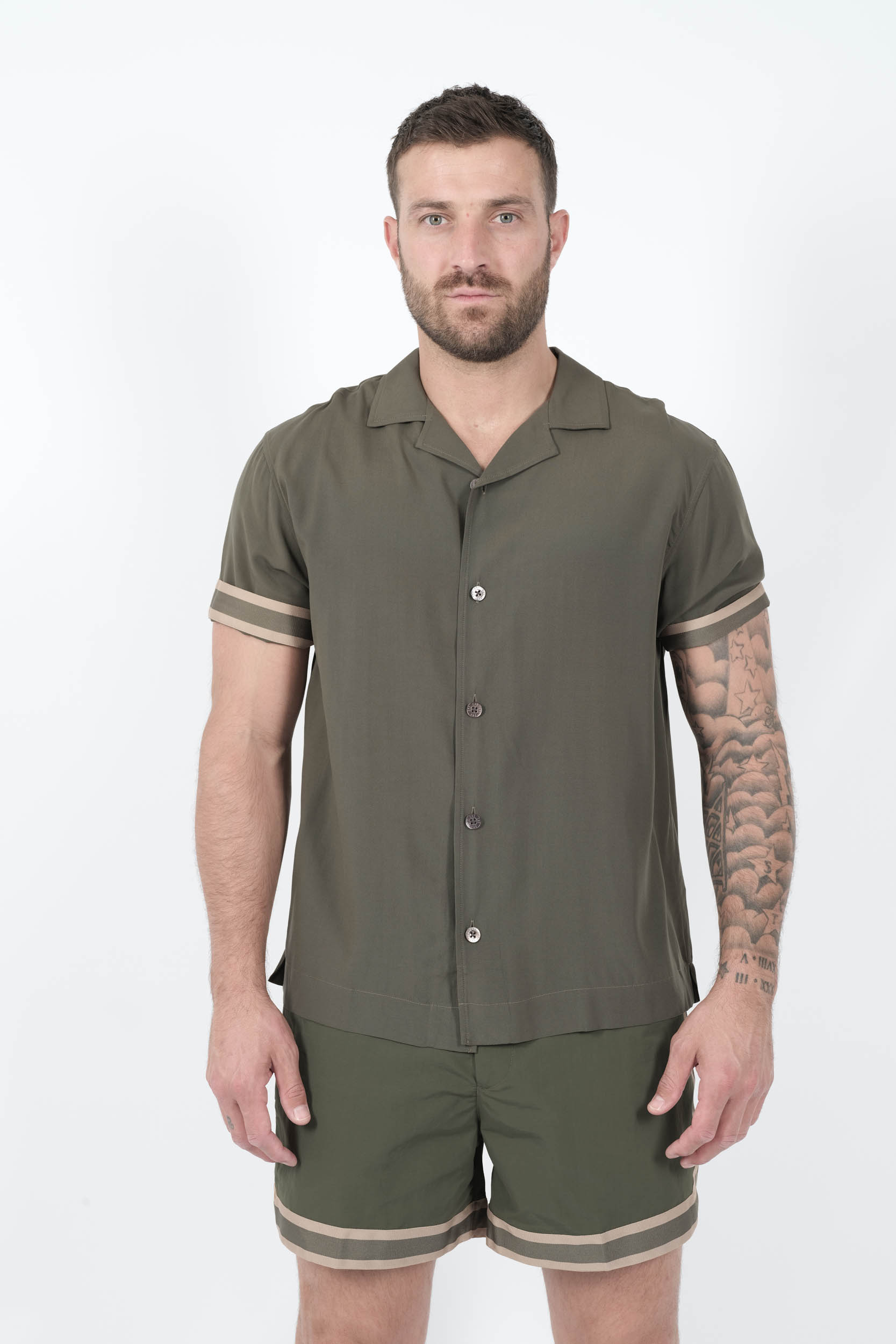  Image du produit CHEMISE CHE AVEC MANCHETTE A RAYURES KAKI VALBONNE-KHAKI - 3