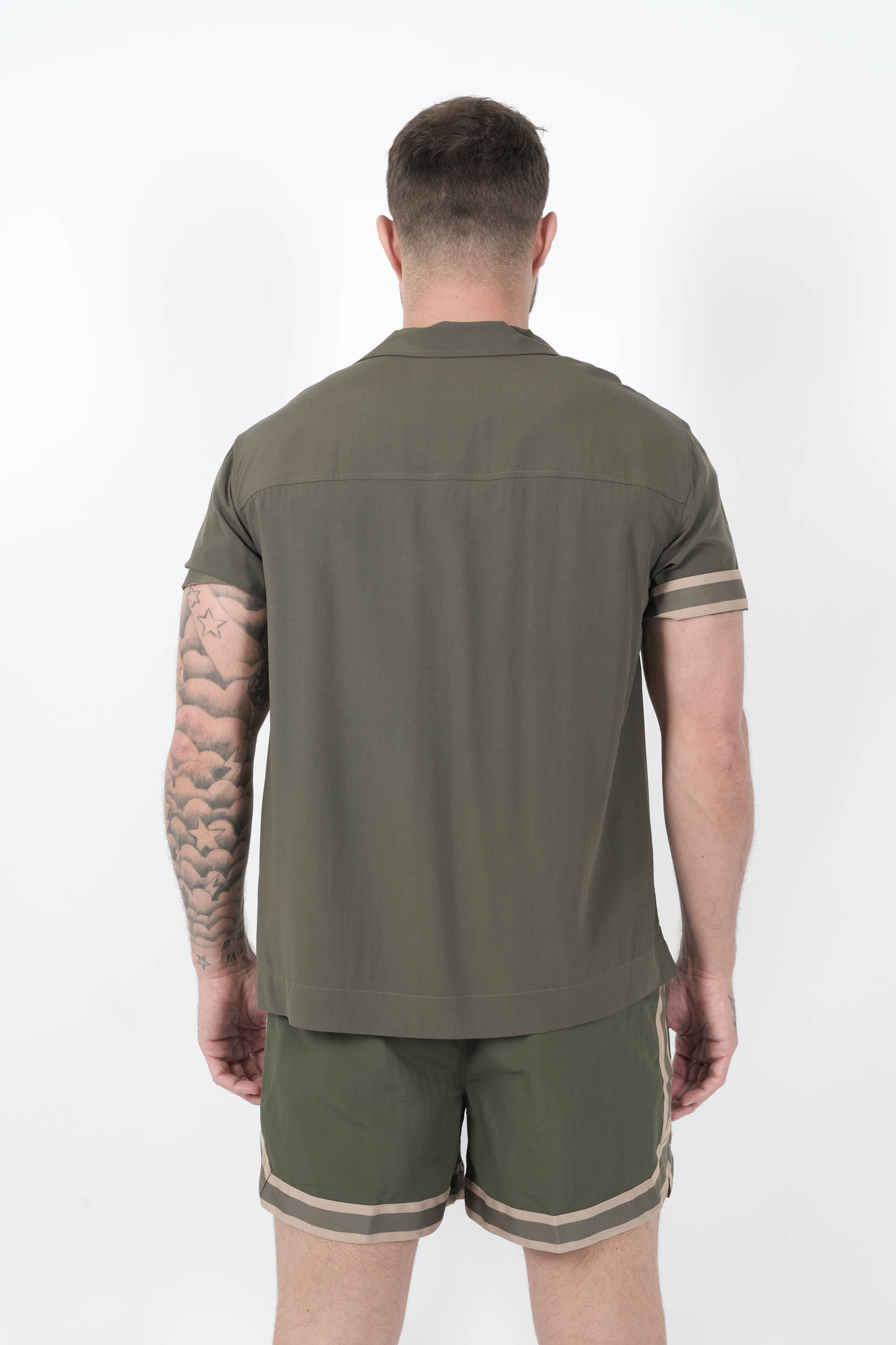  Image du produit CHEMISE CHE AVEC MANCHETTE A RAYURES KAKI VALBONNE-KHAKI - 5