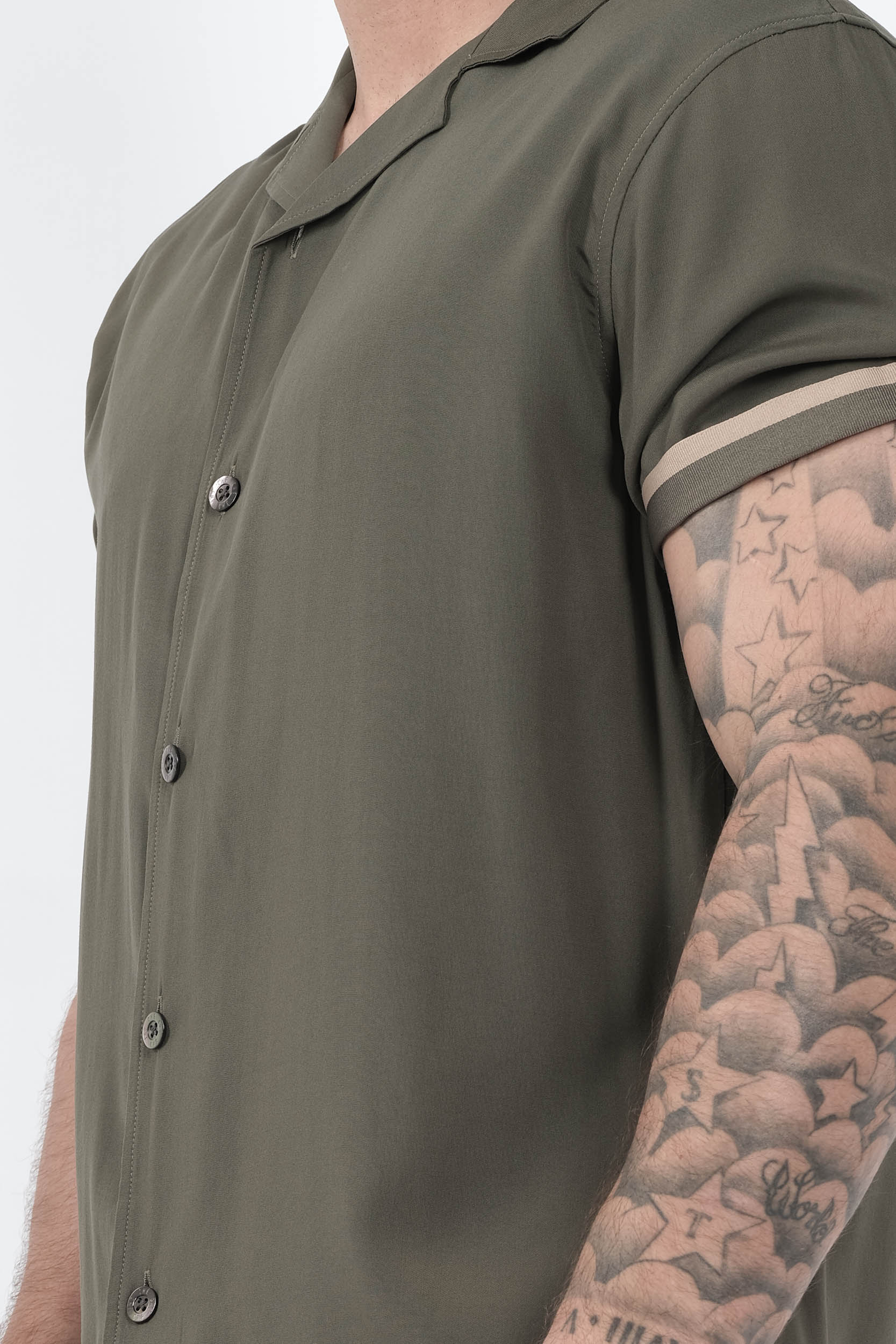  Image du produit CHEMISE CHE AVEC MANCHETTE A RAYURES KAKI VALBONNE-KHAKI - 6
